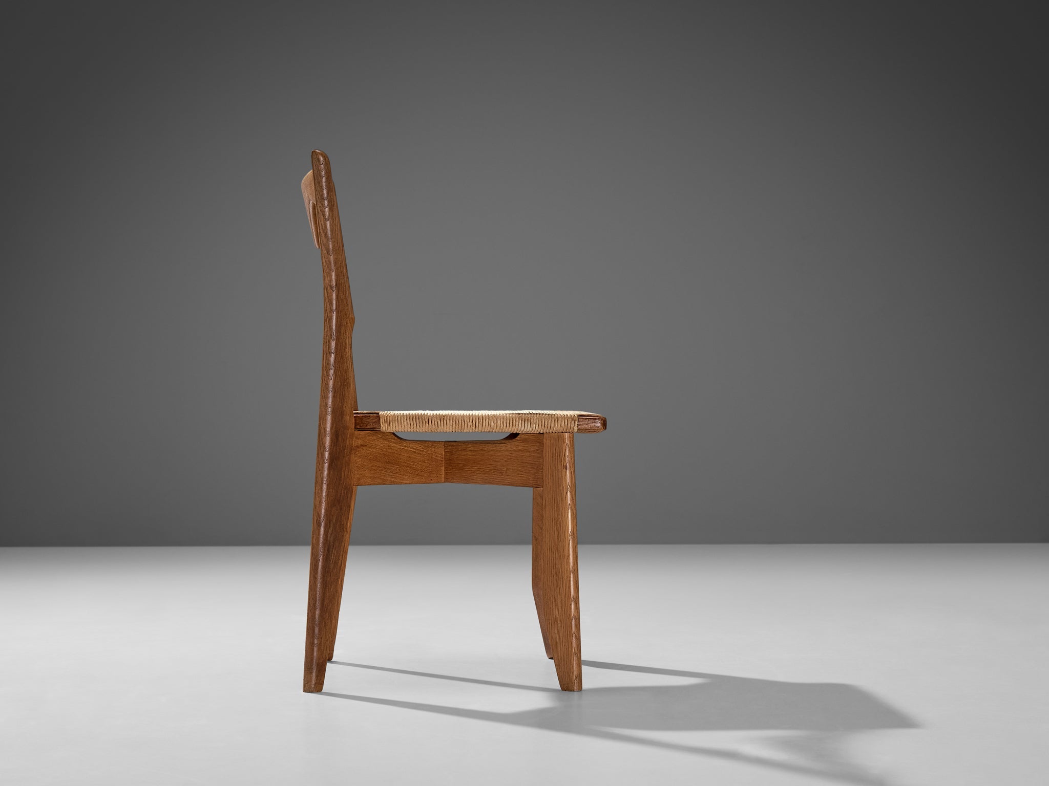 Guillerme & Chambron 'Thibault' Dining Chair in Oak and Papercord seating Morentz