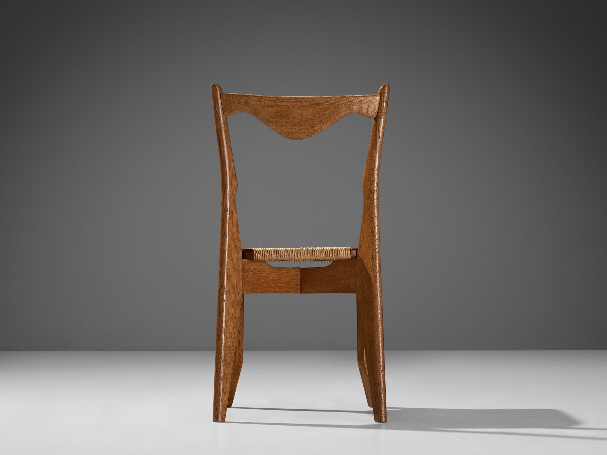 Guillerme & Chambron 'Thibault' Dining Chair in Oak and Papercord seating Morentz