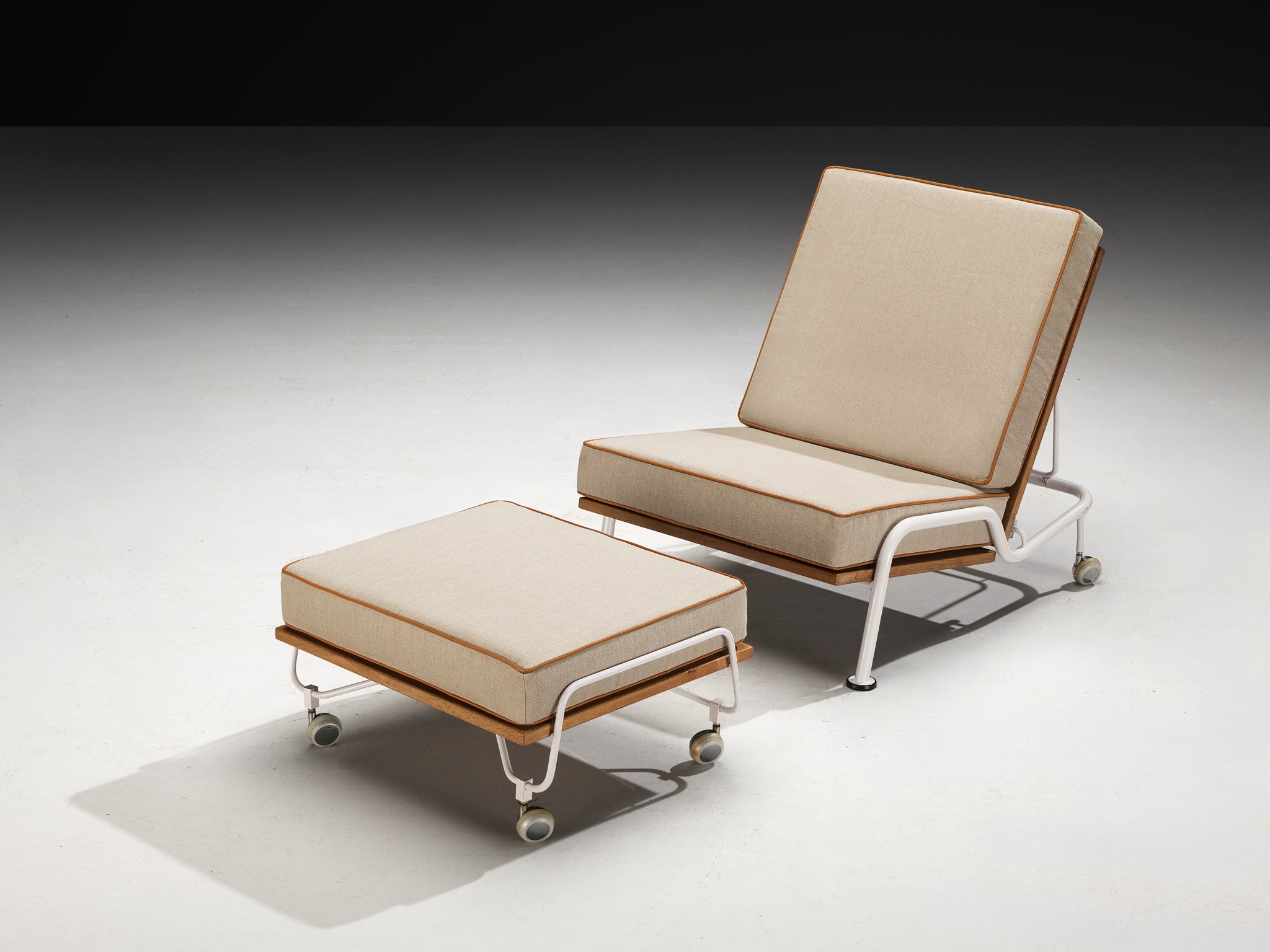 Hans Wegner for Getama Rare ‘GE 440’ Lounge Chair with Ottoman Seating Morentz