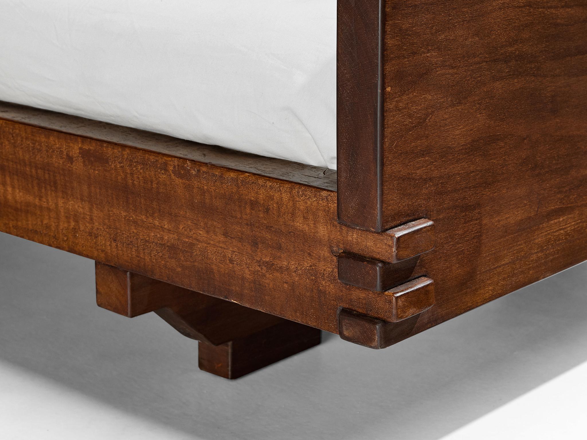 Giuseppe Rivadossi for Officina Rivadossi Single Bed in Walnut more furniture and collectibles Morentz