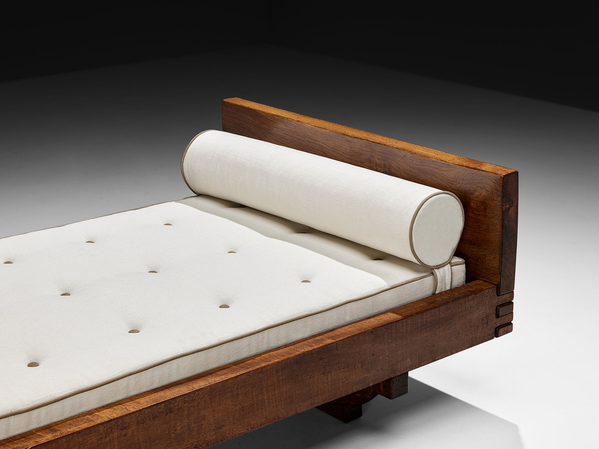 Giuseppe Rivadossi for Officina Rivadossi Single Bed in Walnut and Oak More Furniture and Collectibles Morentz