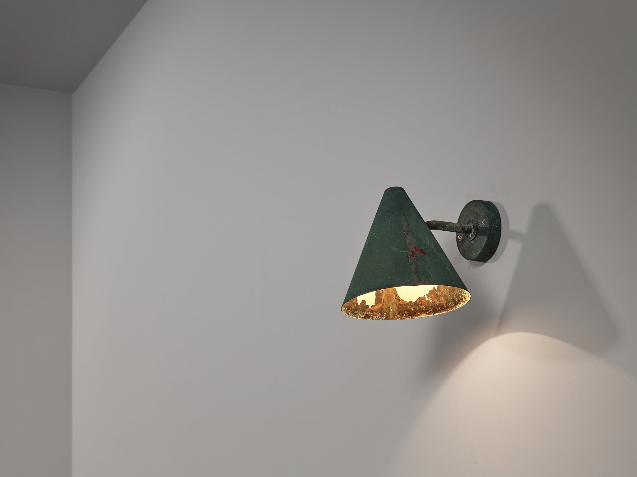 Hans-Agne Jakobsson 'Tratten' Wall Light in Patinated Copper lighting Morentz