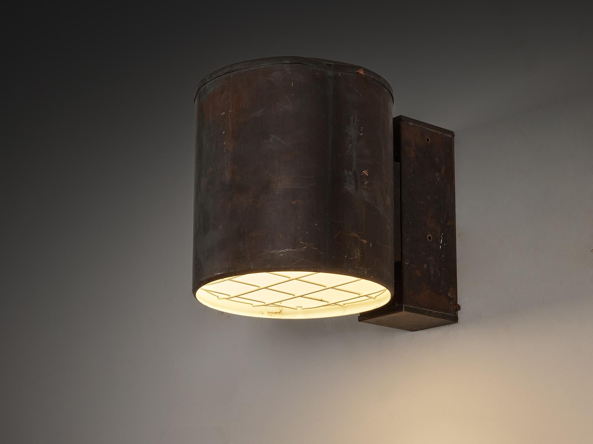 Large Swedish Wall Lights in Patinated Copper lighting Morentz