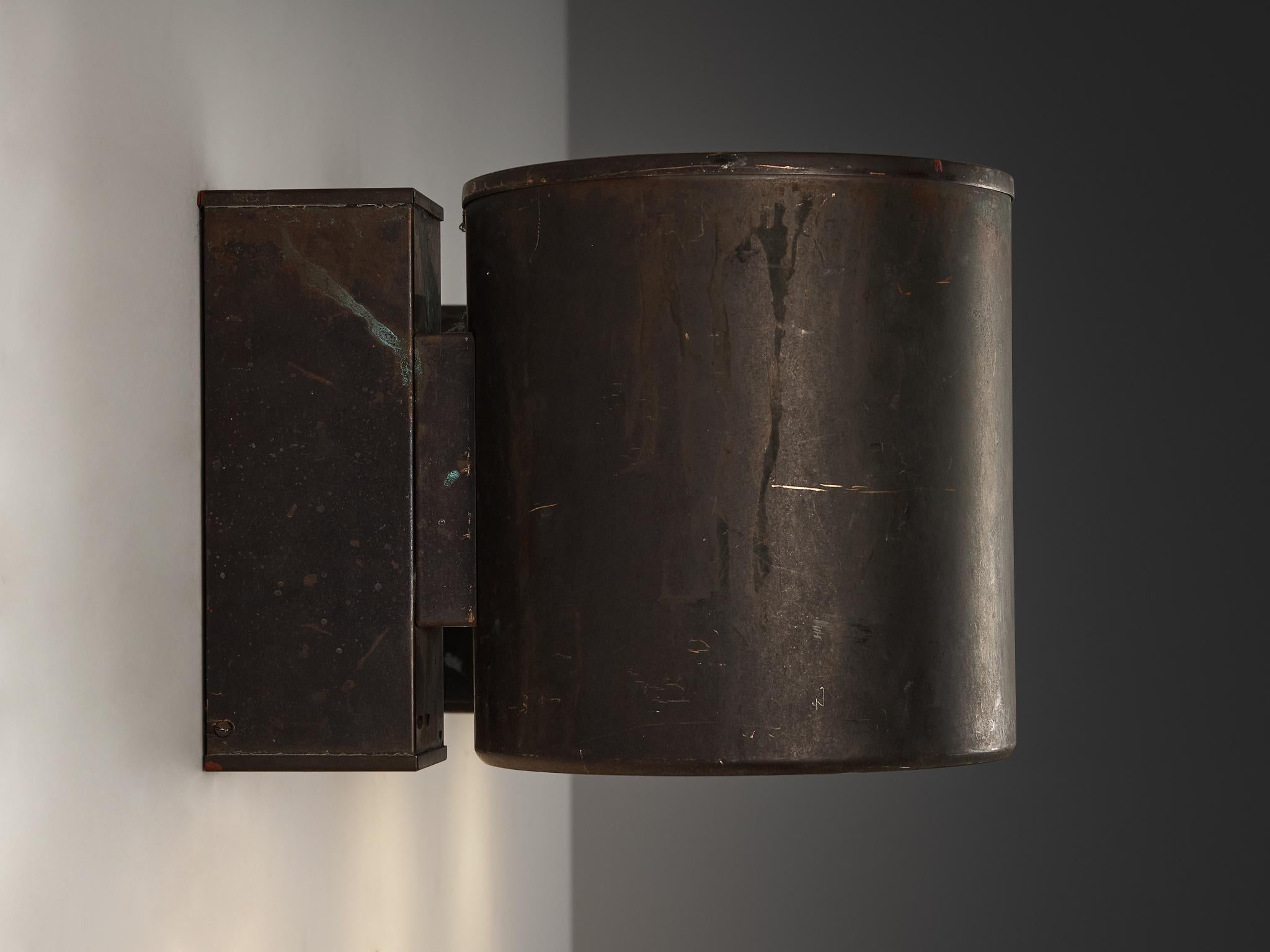 Large Swedish Wall Lights in Patinated Copper lighting Morentz