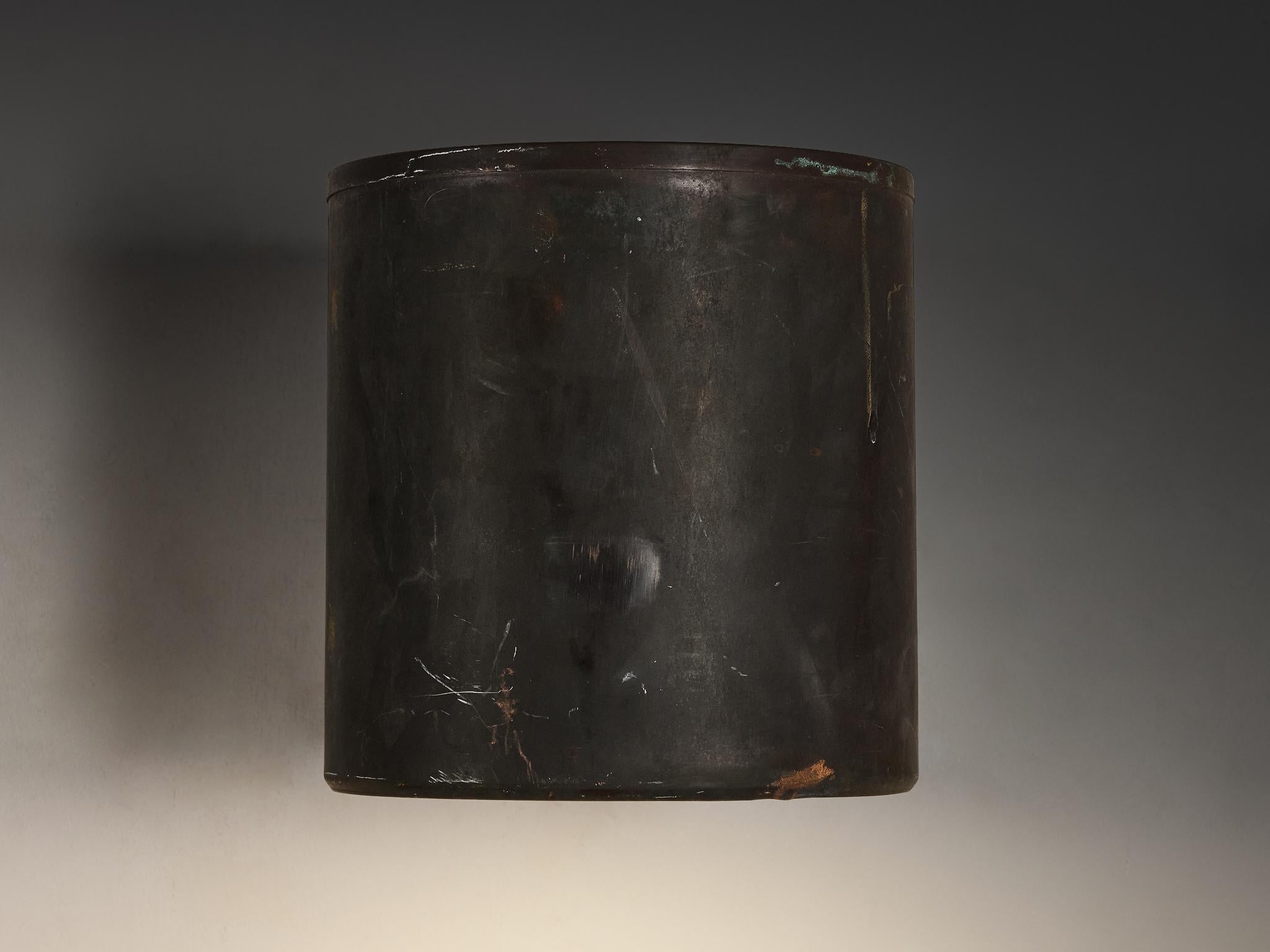 Large Swedish Wall Lights in Patinated Copper lighting Morentz