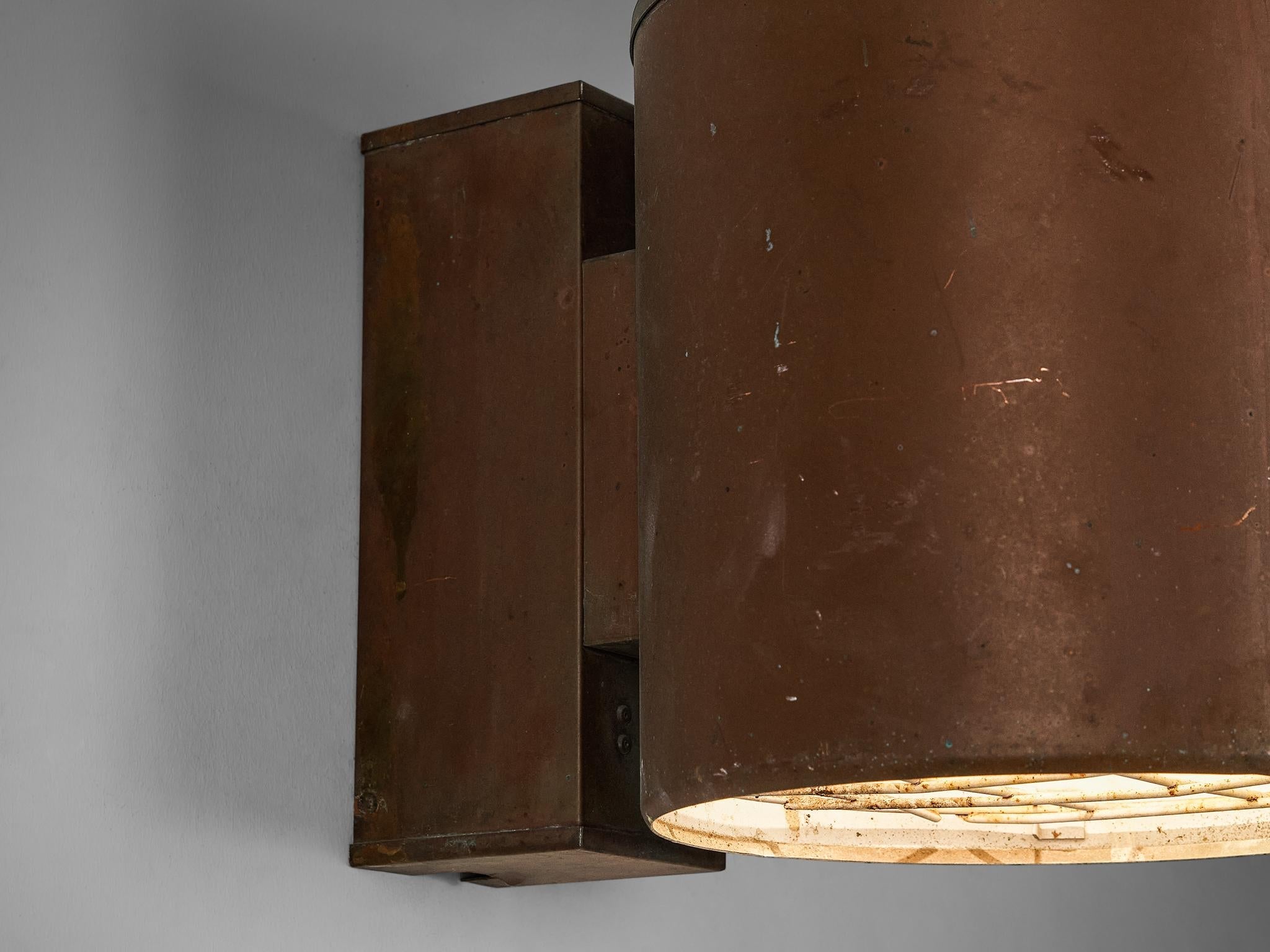 Large Swedish Wall Lights in Patinated Copper lighting Morentz