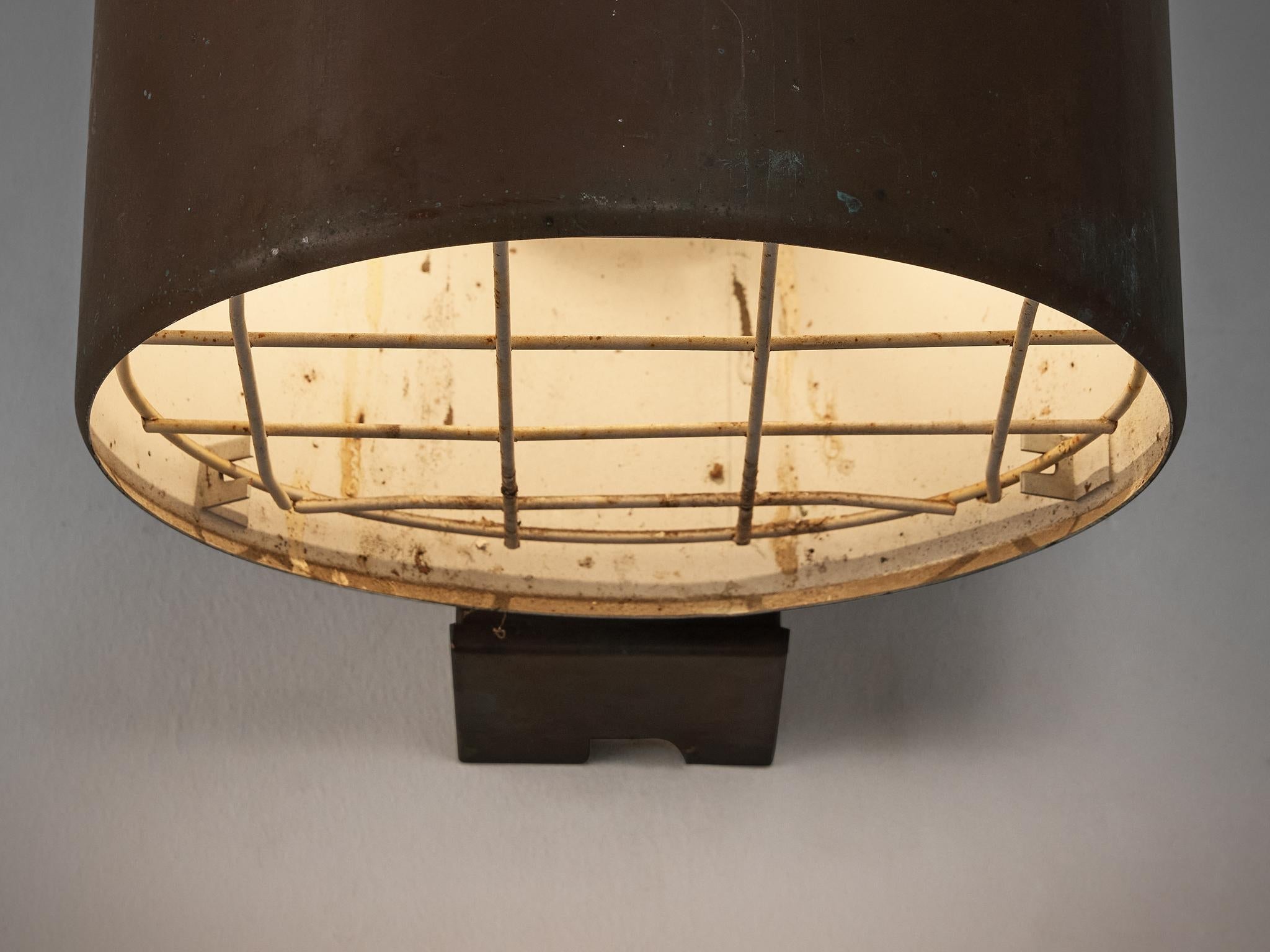 Large Swedish Wall Lights in Patinated Copper lighting Morentz