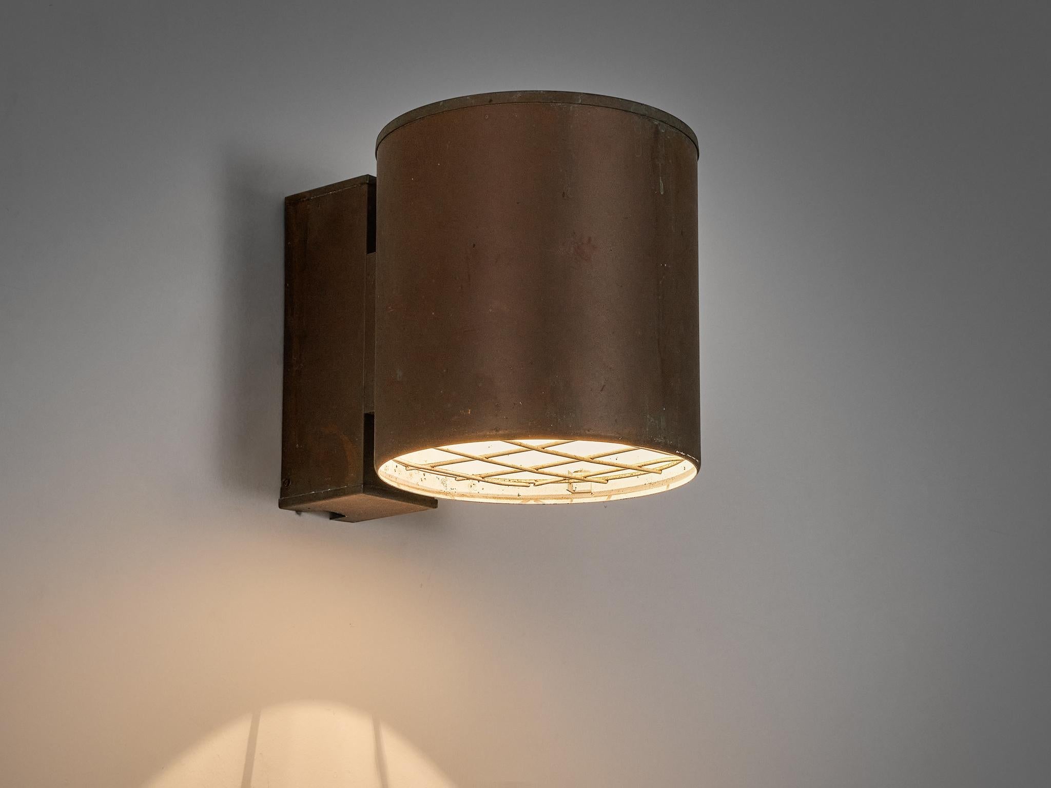 Large Swedish Wall Lights in Patinated Copper lighting Morentz