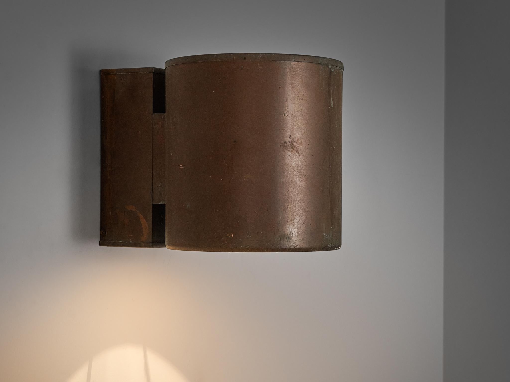 Large Swedish Wall Lights in Patinated Copper lighting Morentz