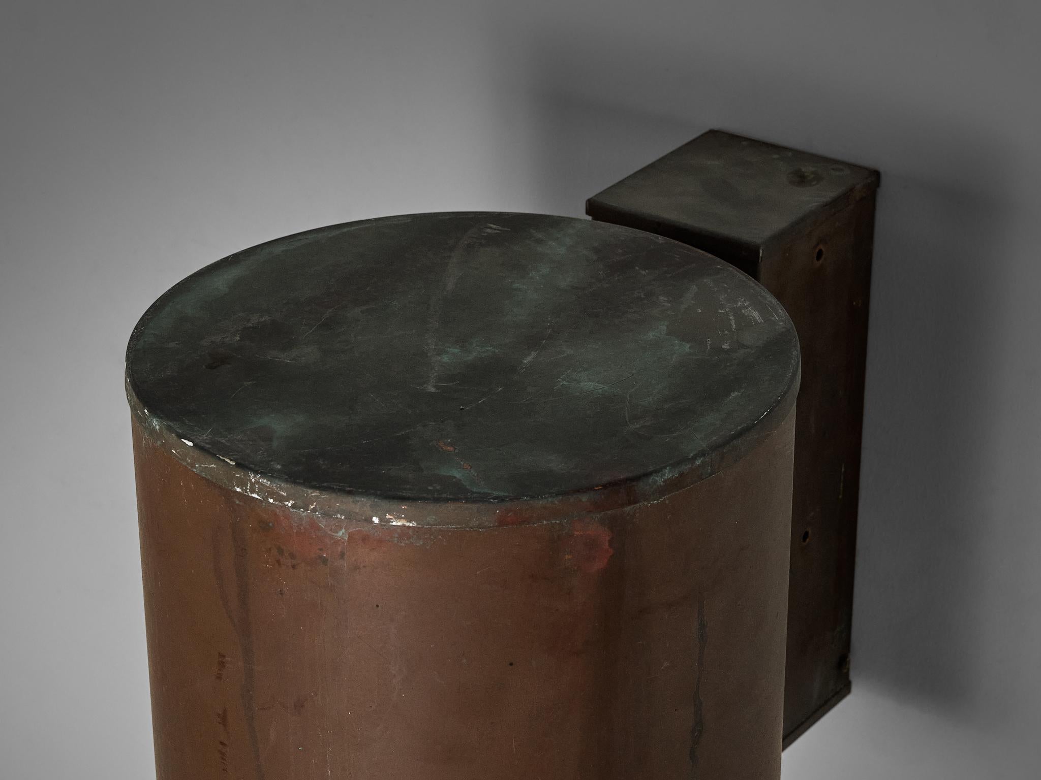 Large Swedish Wall Lights in Patinated Copper lighting Morentz