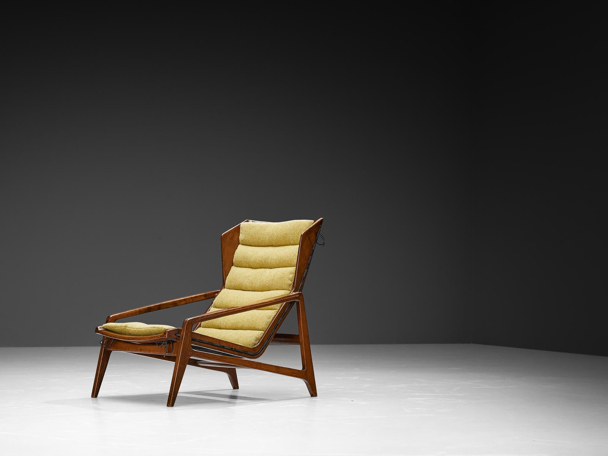 Gio Ponti for Cassina '811' Lounge Chair in Chestnut seating Morentz