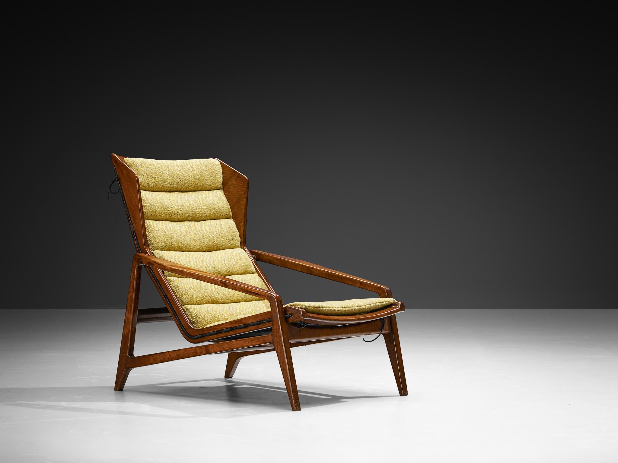 Gio Ponti for Cassina '811' Lounge Chair in Chestnut seating Morentz