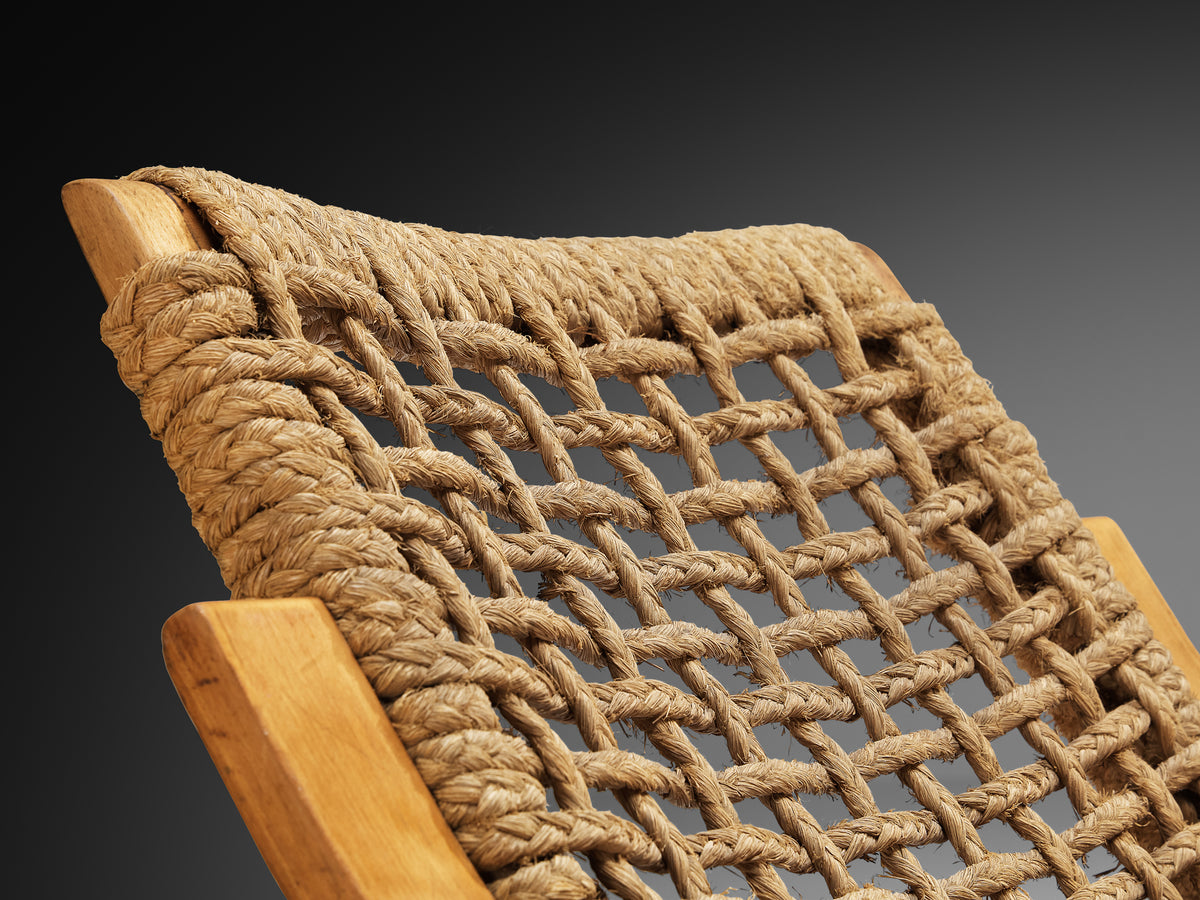 Rare 1930s Alvar Aalto for Stylclair in Plywood and Braided Straw Seating Morentz
