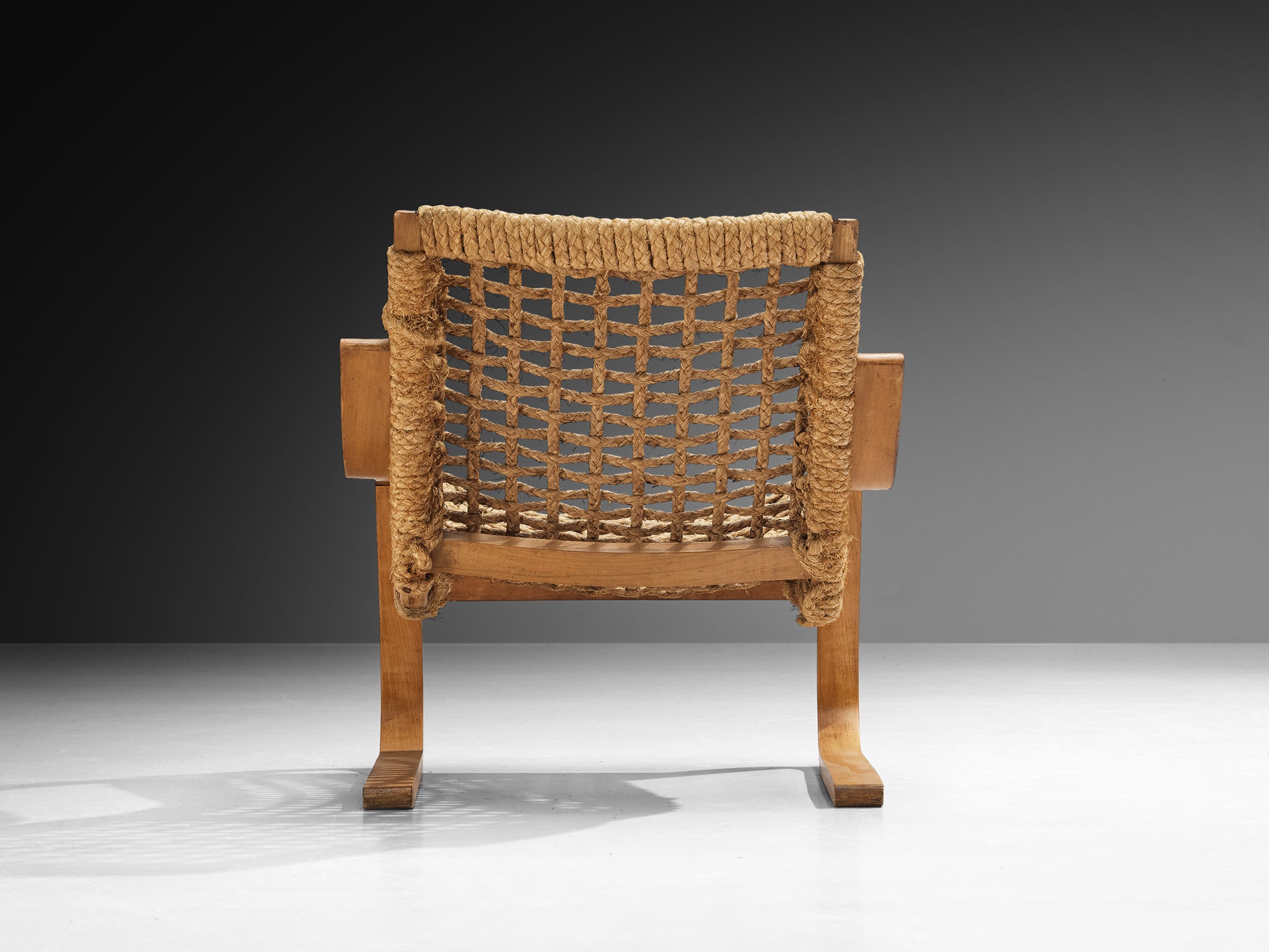 Rare 1930s Alvar Aalto for Stylclair in Plywood and Braided Straw Seating Morentz