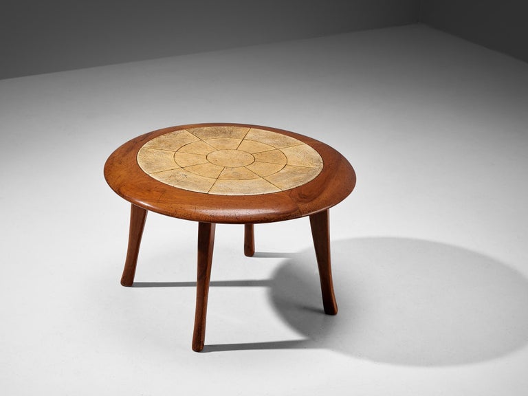 Guglielmo Ulrich Coffee Table in Parchment and Walnut