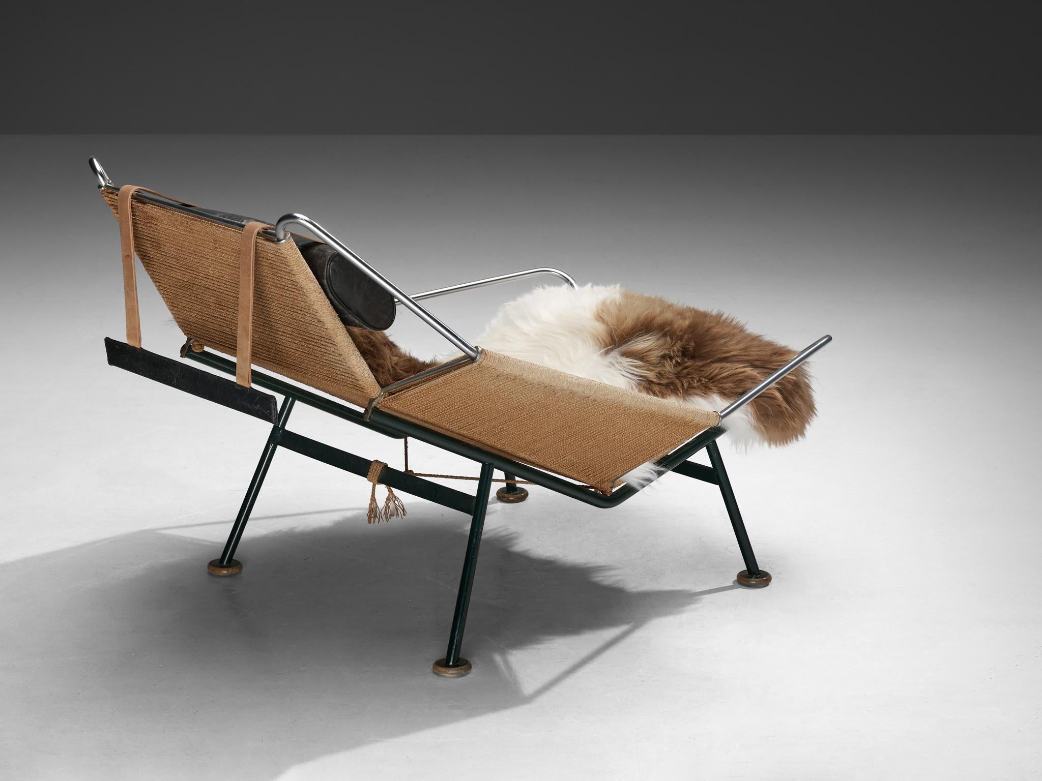 Iconic Hans Wegner ‘Flag Halyard’ Lounge Chair Early Edition Model GE225