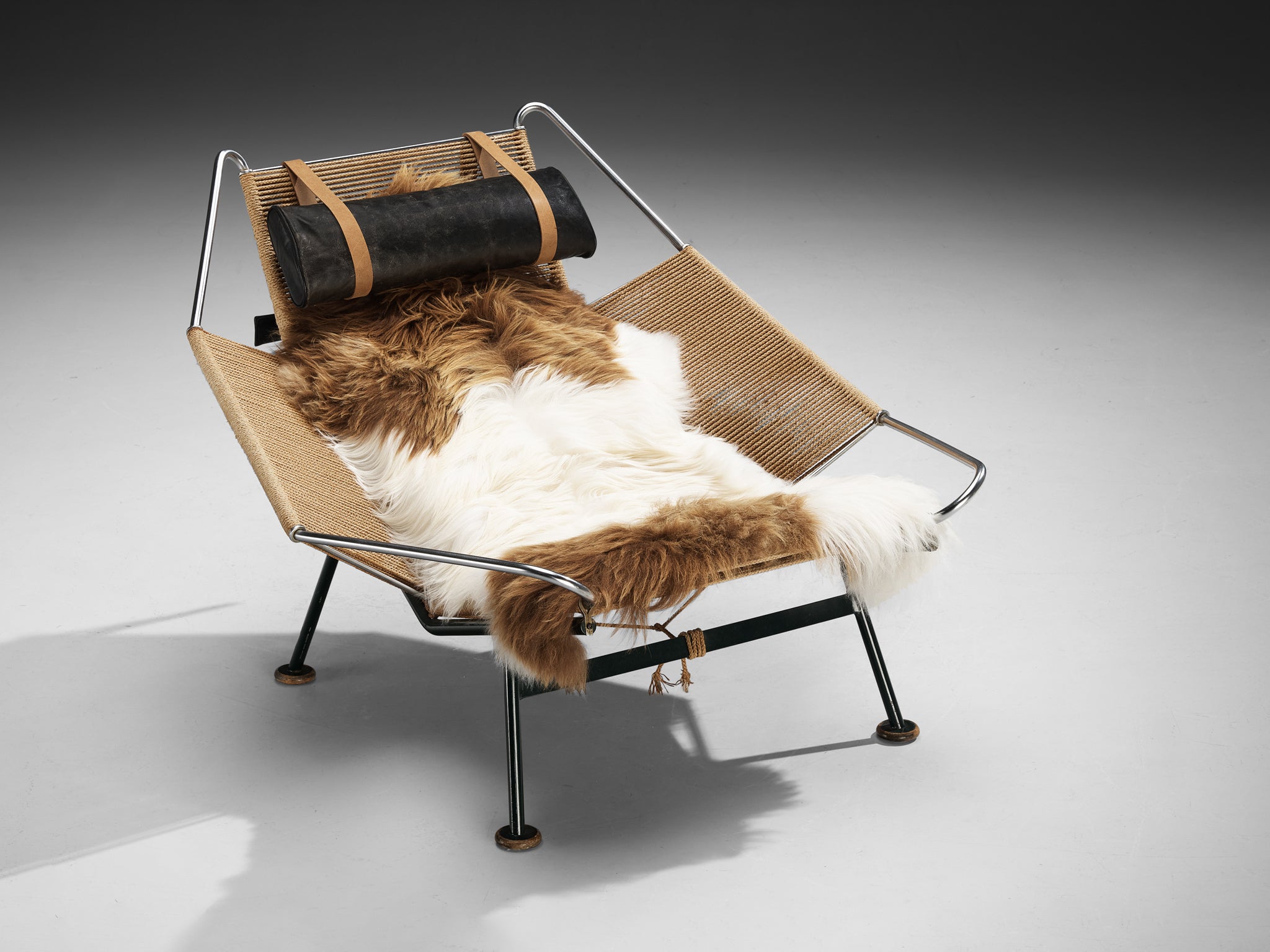 Iconic Hans Wegner ‘Flag Halyard’ Lounge Chairs Early Edition Model GE225 Seating Morentz