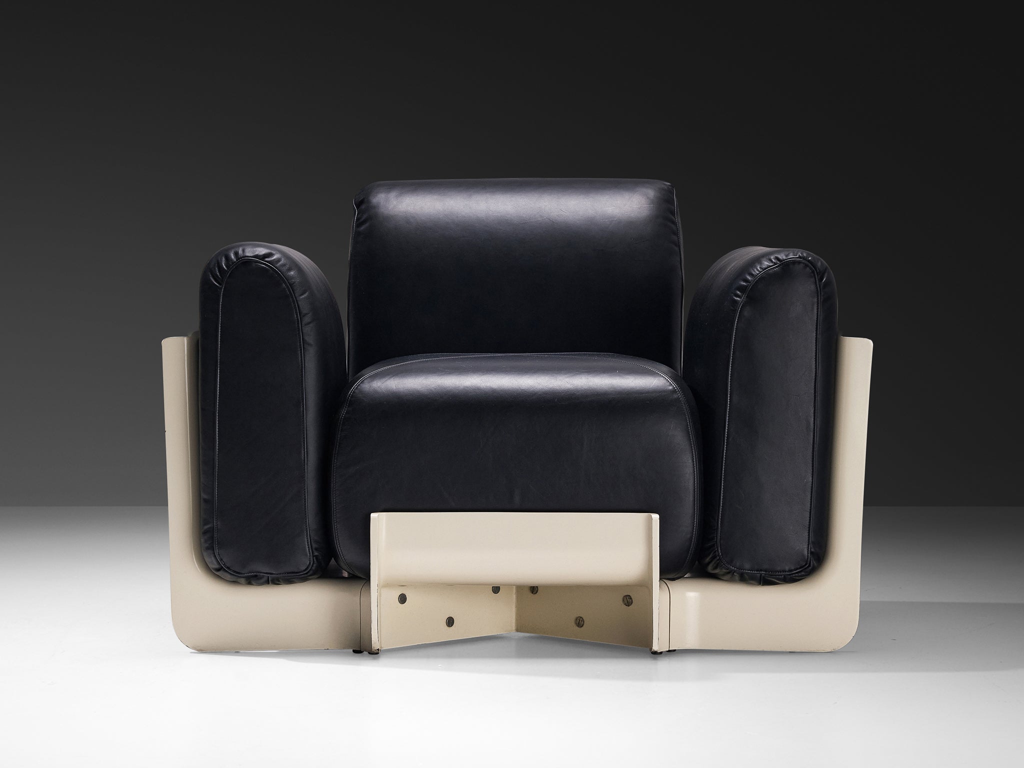 Guarnacci, Padovano & Claudio Vagnoni for 1P 'Duna' Lounge Chair with Ottoman