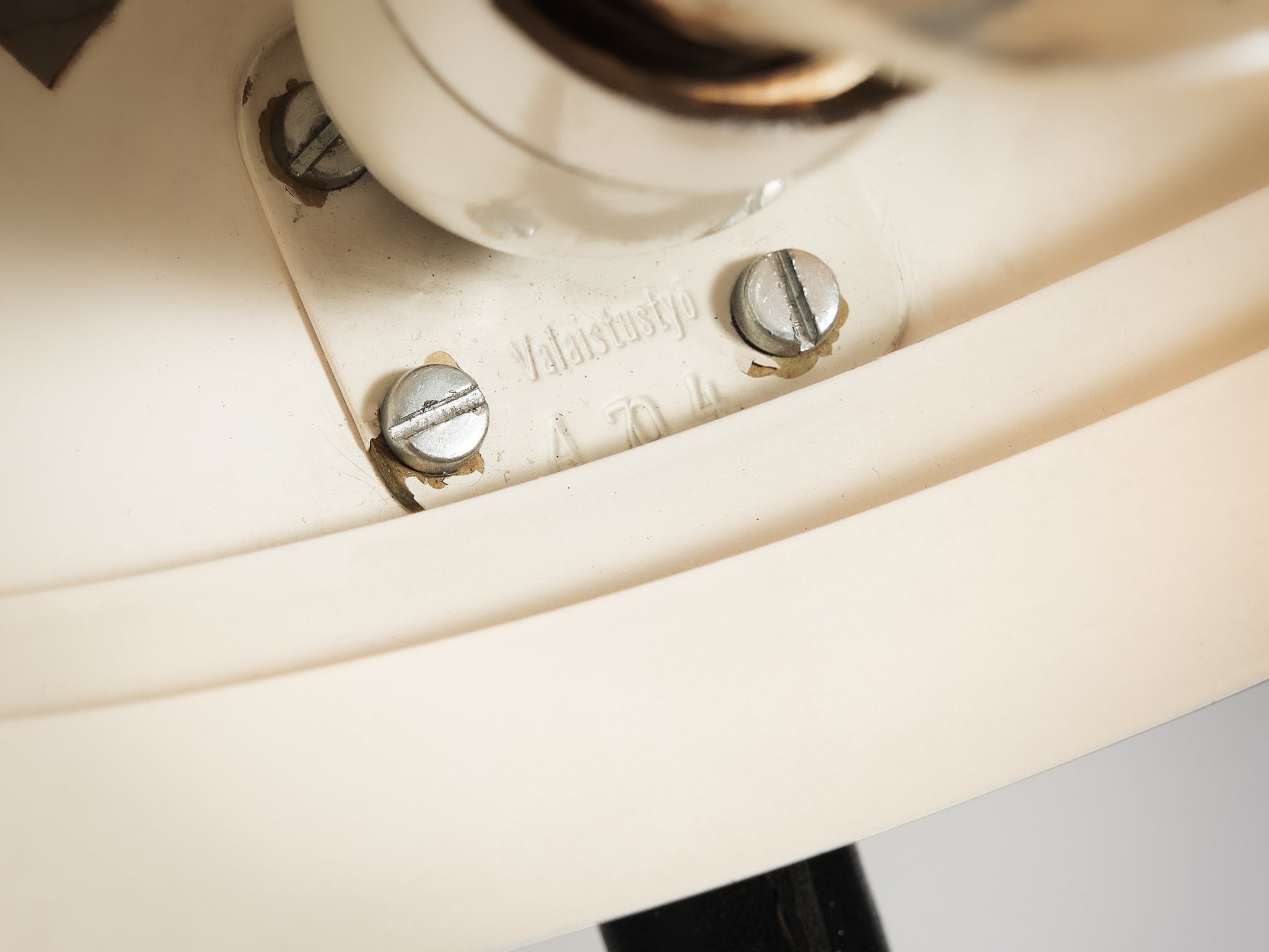 Alvar Aalto for Valaistustyö Ky ‘A704’ Table Lamp with White Shade Lighting Morentz