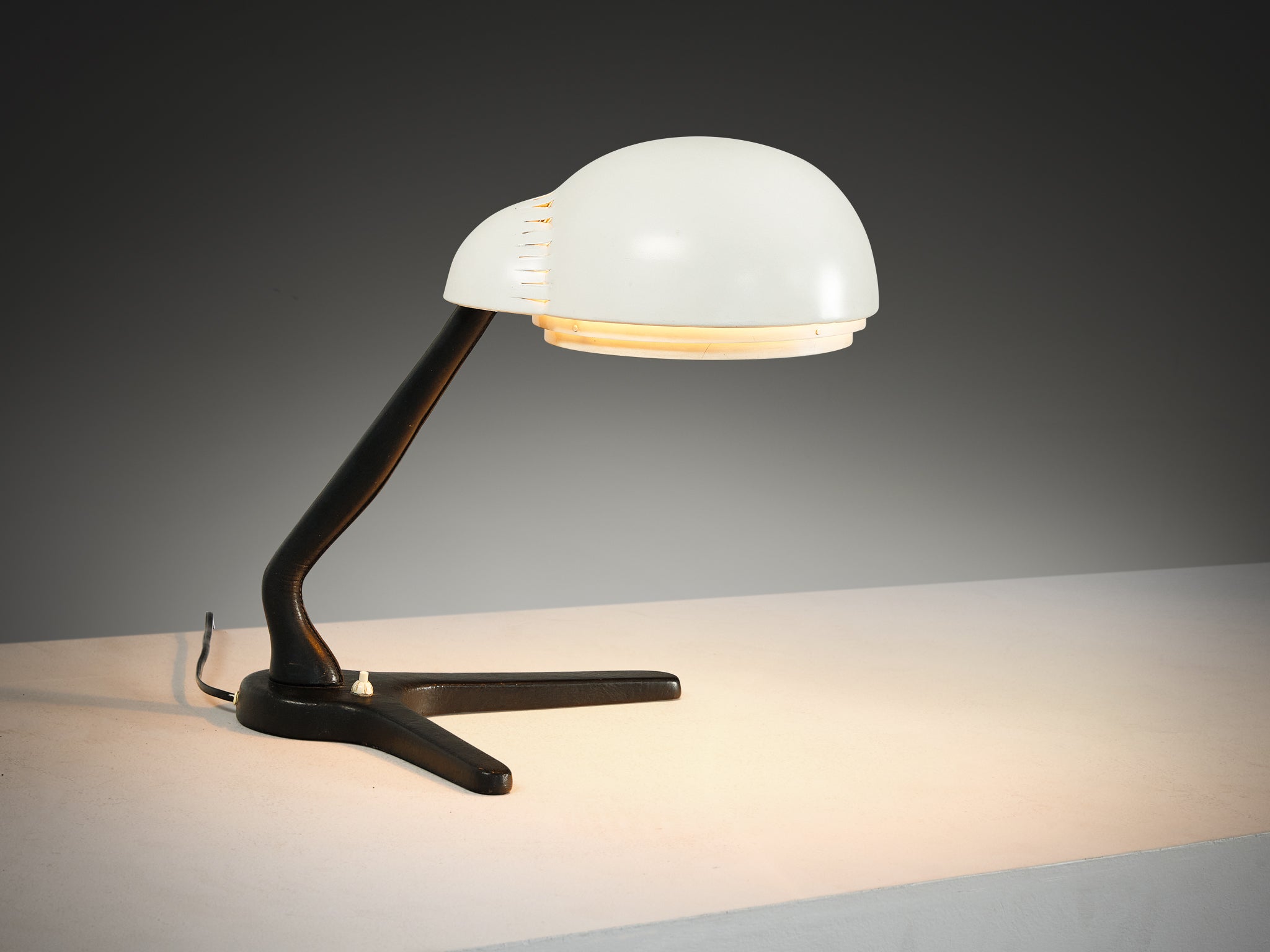 Alvar Aalto for Valaistustyö Ky ‘A704’ Table Lamp with White Shade Lighting Morentz