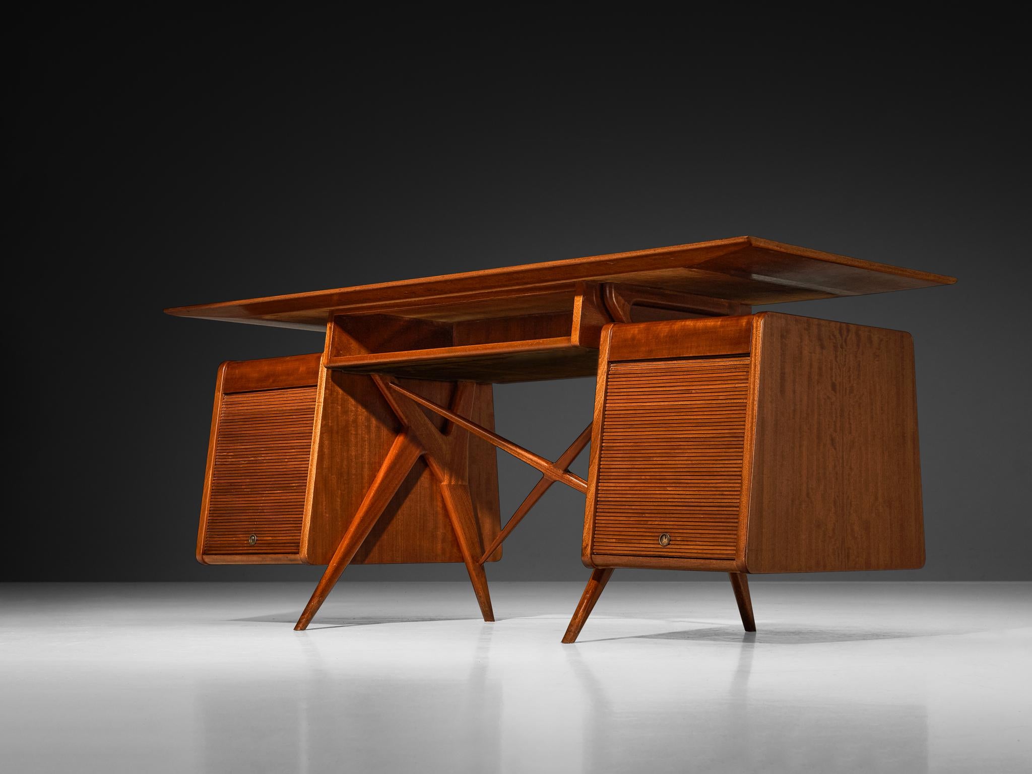 Silvio Cavatorta Writing Desk in Mahogany tables Morentz