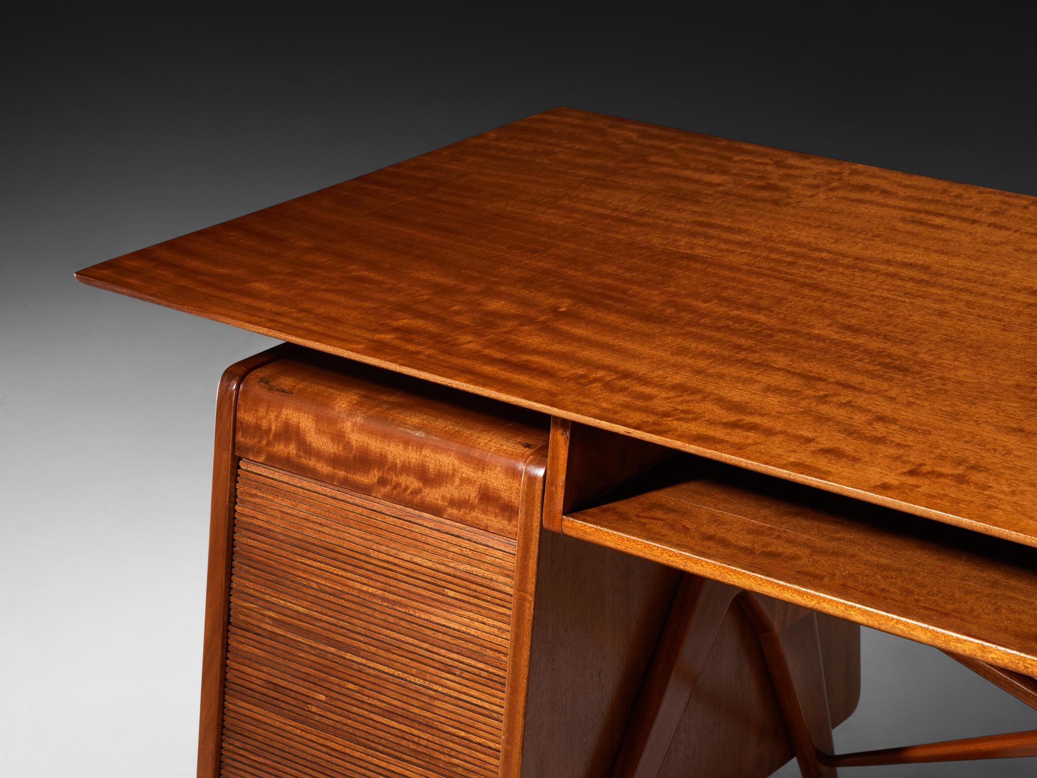 Silvio Cavatorta Writing Desk in Mahogany tables Morentz