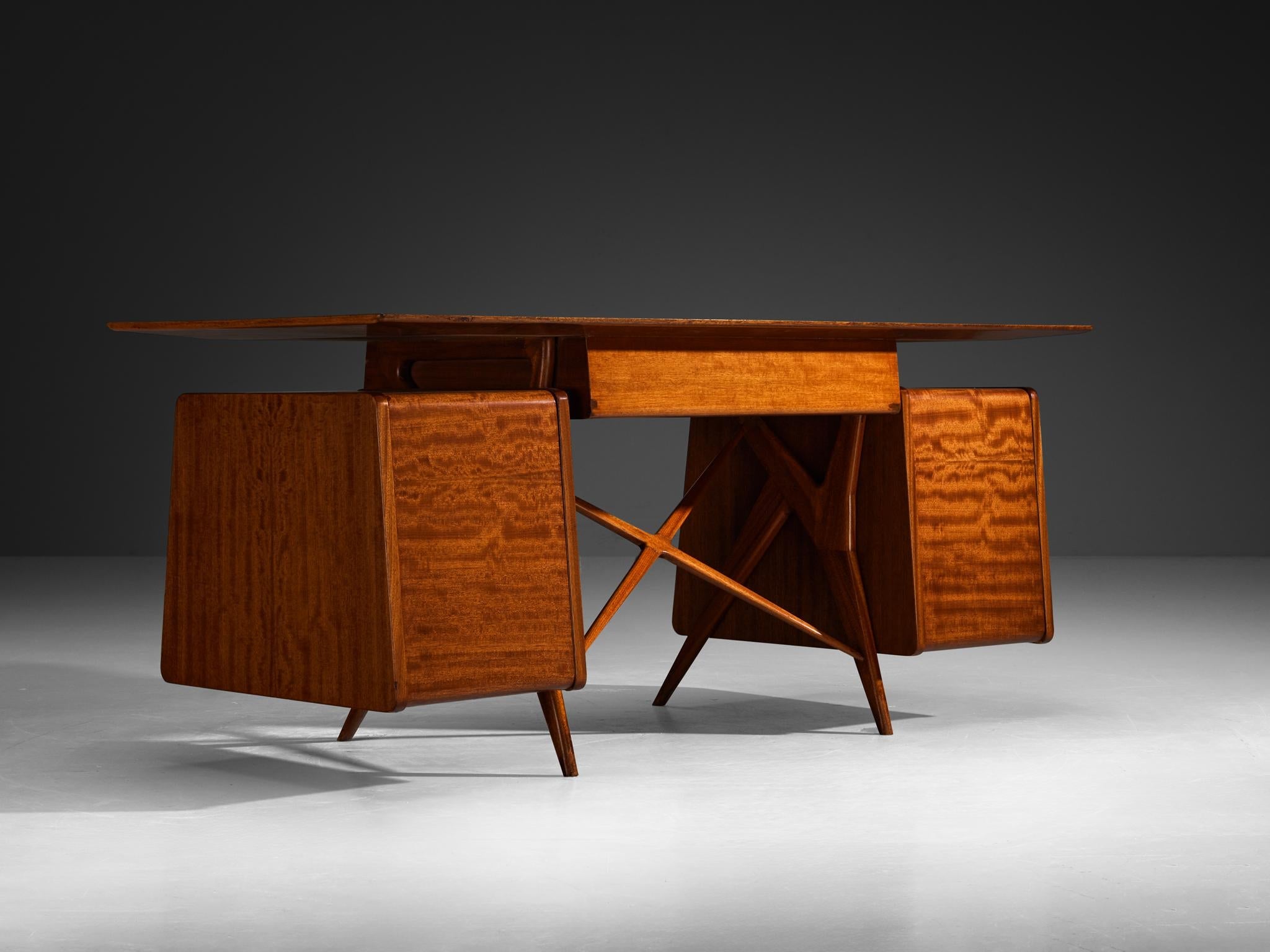 Silvio Cavatorta Writing Desk in Mahogany tables Morentz