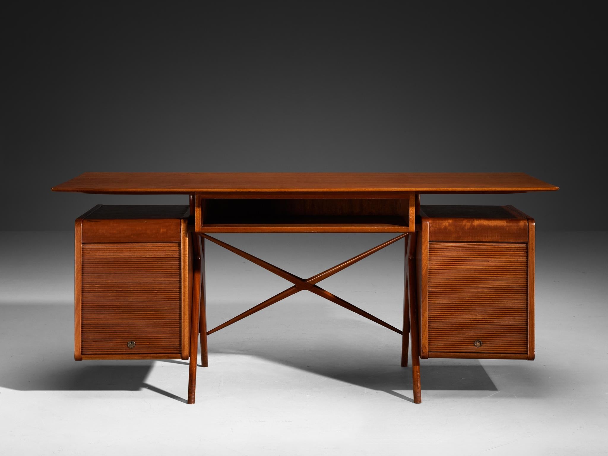 Silvio Cavatorta Writing Desk in Mahogany tables Morentz