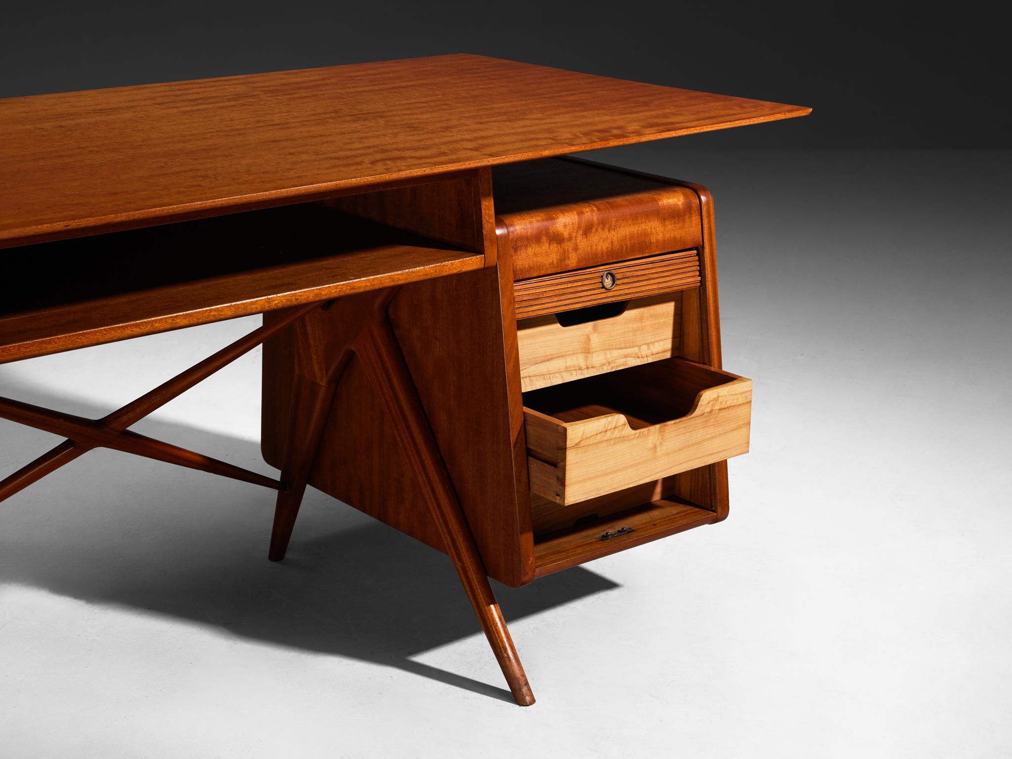 Silvio Cavatorta Writing Desk in Mahogany tables Morentz