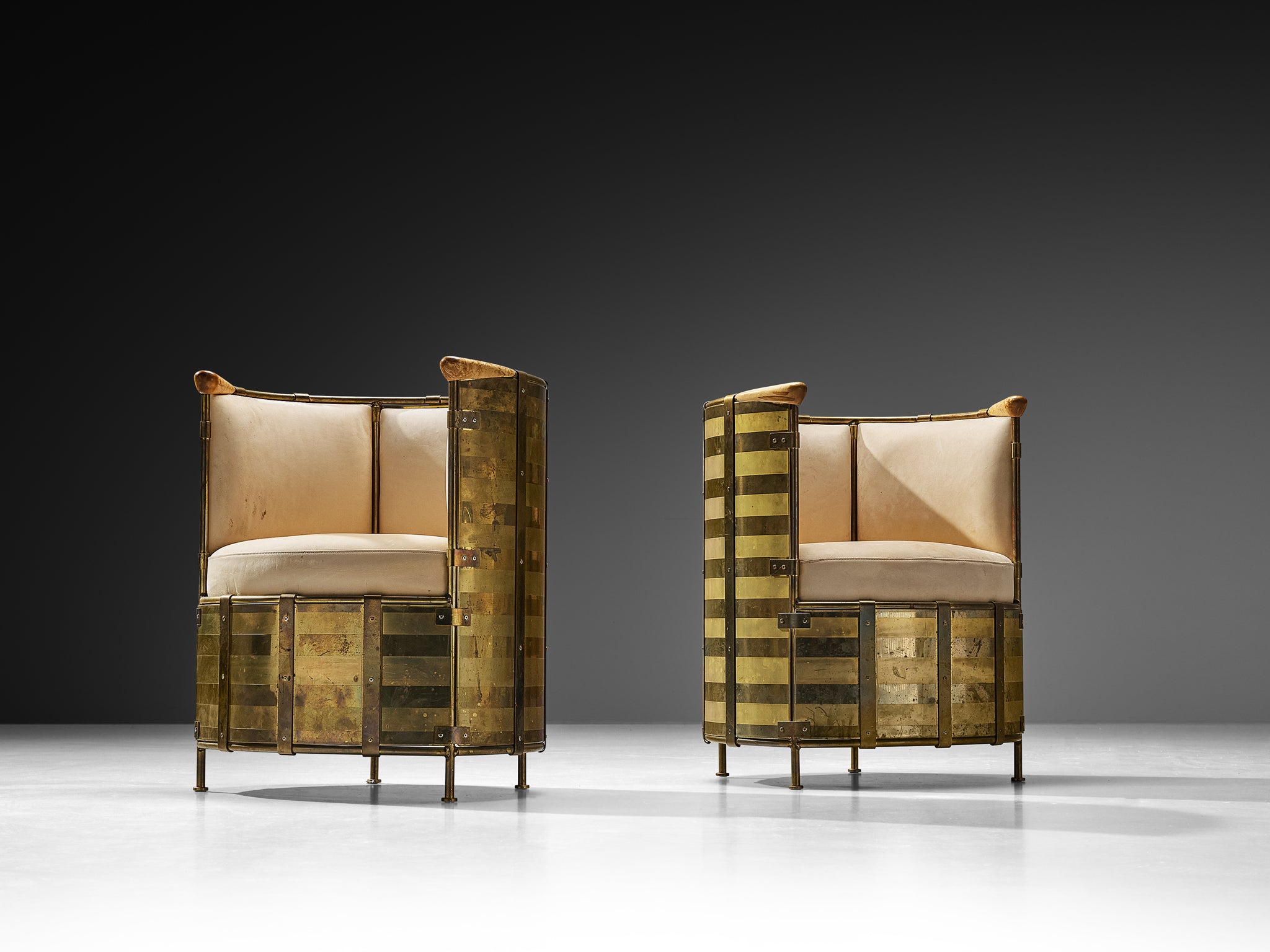 Mats Theselius for Källemo Ab Limited Edition Lounge Chair 'El Dorado' in Brass Seating Morentz