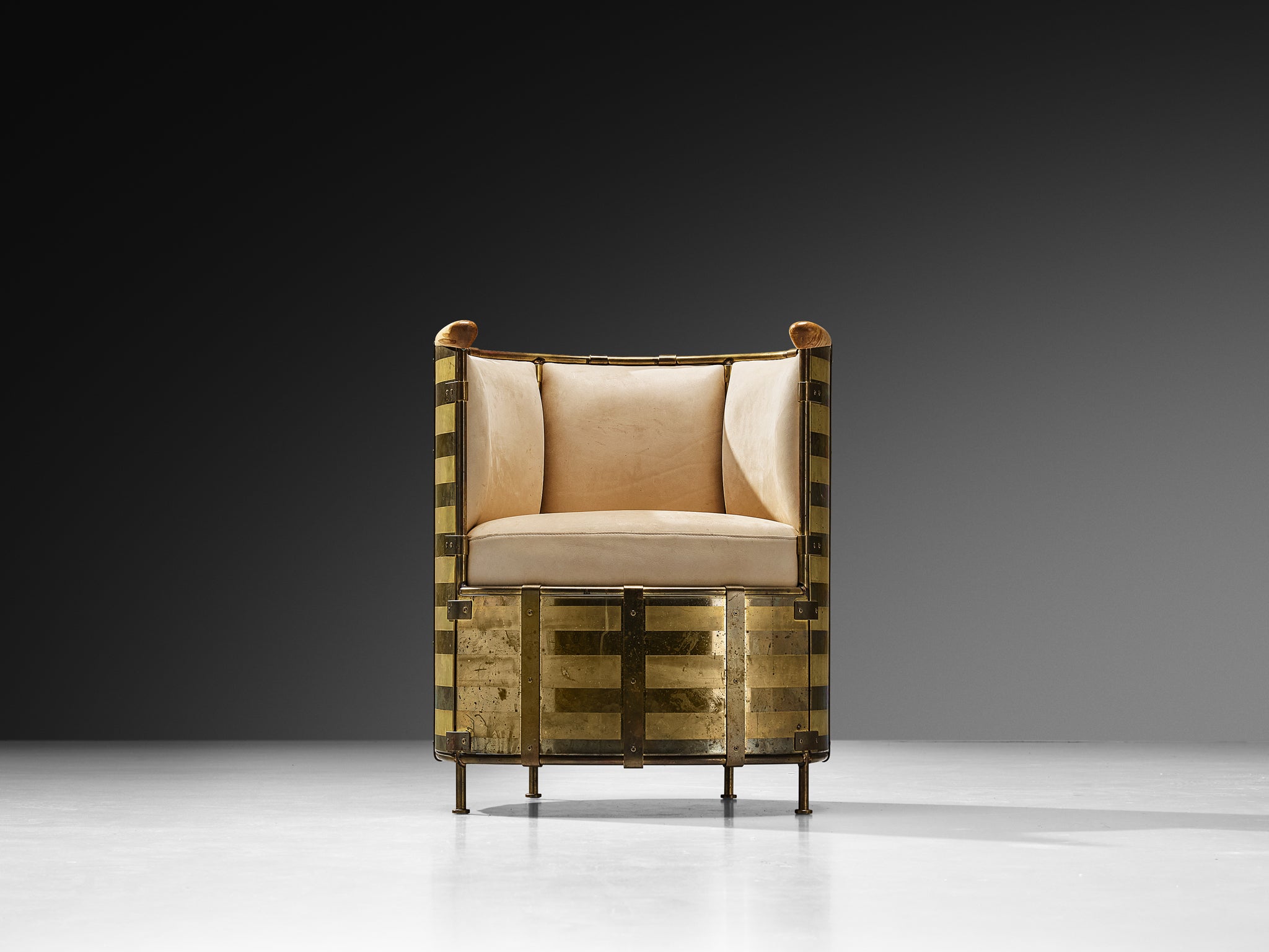 Mats Theselius for Källemo Ab Limited Edition Lounge Chair 'El Dorado' in Brass Seating Morentz