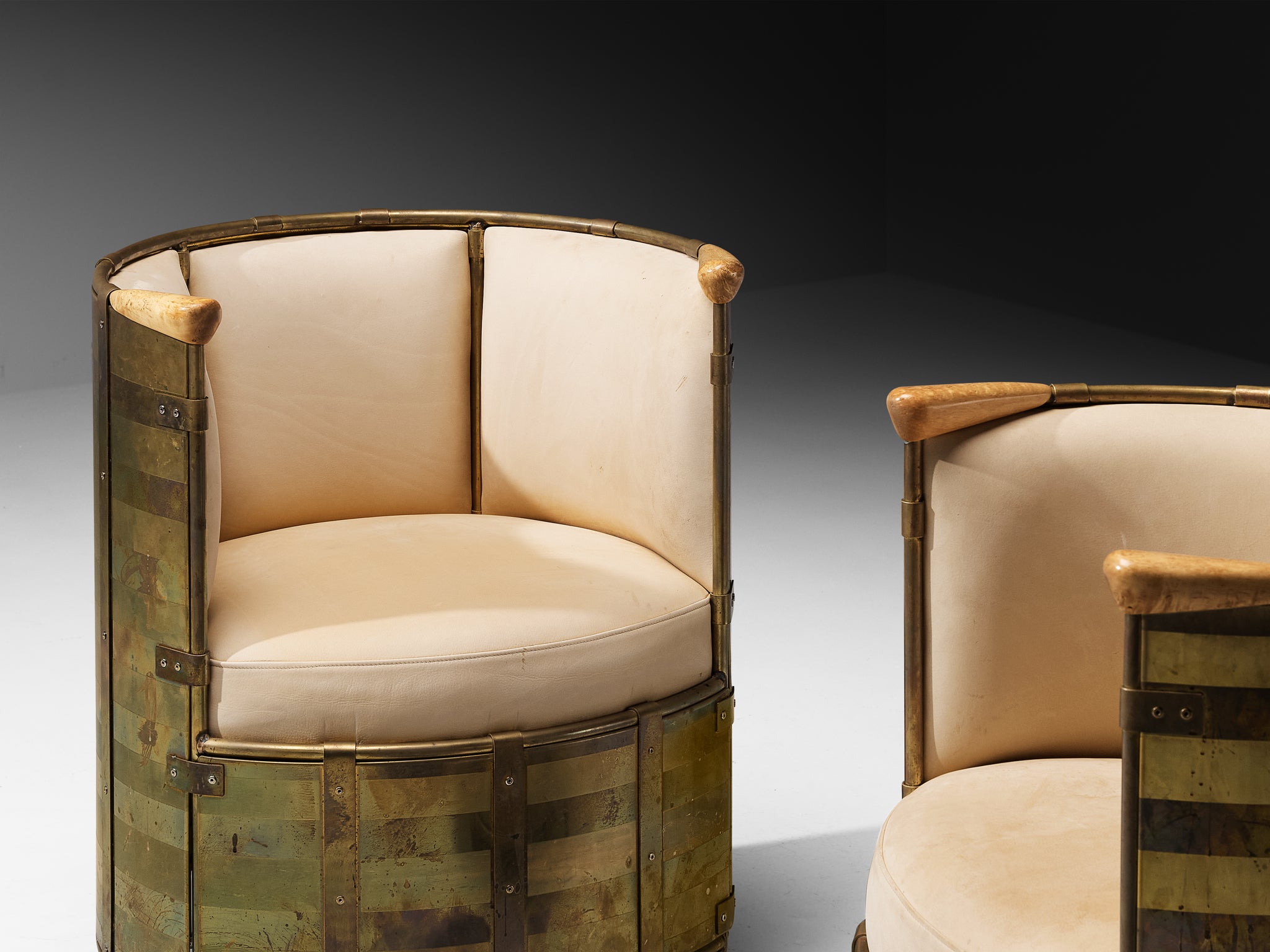 Mats Theselius for Källemo Ab Limited Edition Lounge Chair 'El Dorado' in Brass Seating Morentz