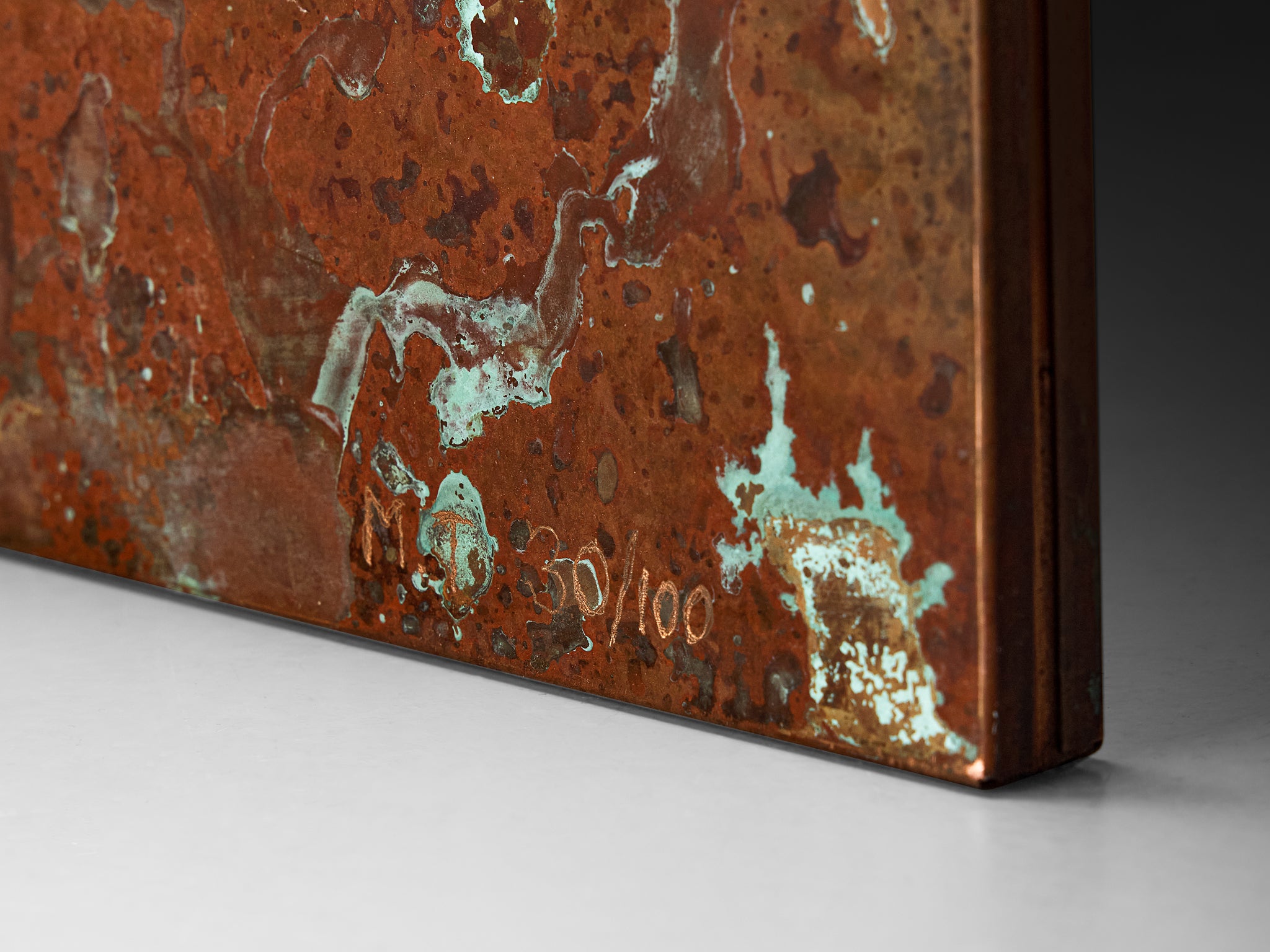 Mats Theselius for Källemo AB Limited Edition 'Rörligt Objekt' Folding Screen in Patinated Copper 88/100