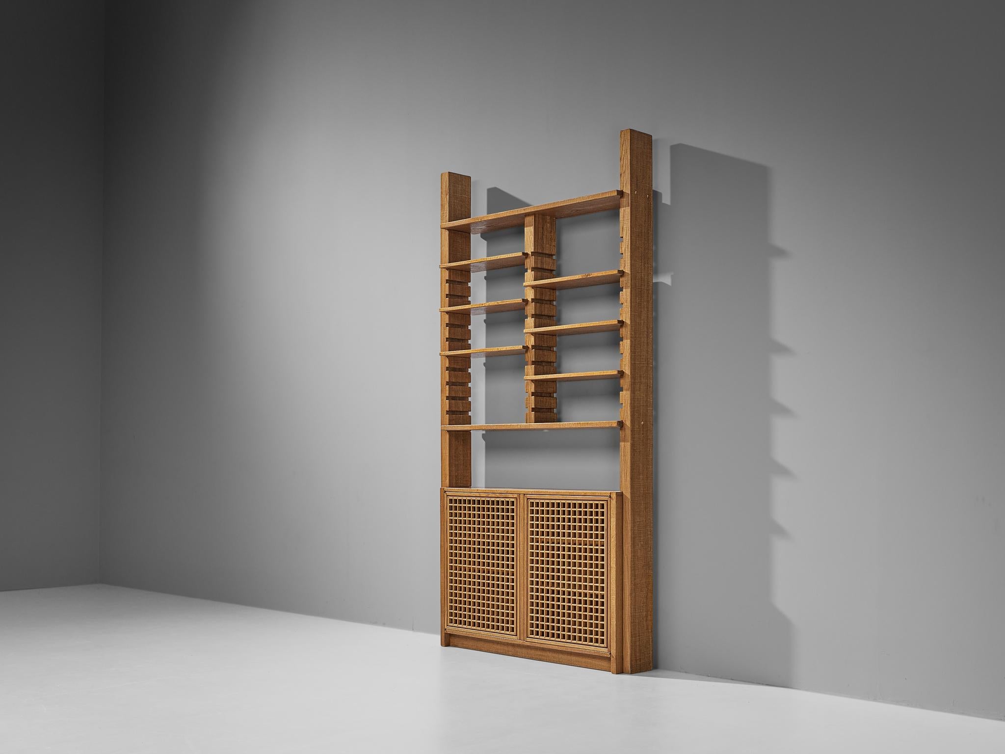 Giuseppe Rivadossi for Officina Rivadossi Highboard with Shelves in Oak case pieces and storage cabinets Morentz