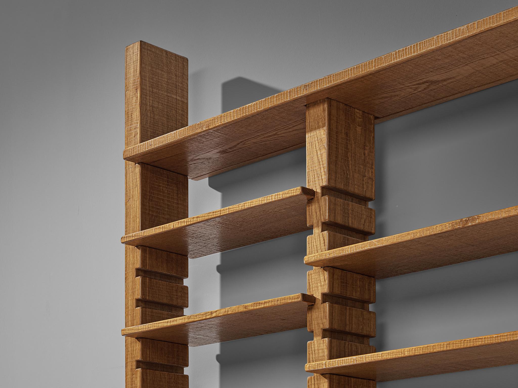 Giuseppe Rivadossi for Officina Rivadossi Highboard with Shelves in Oak case pieces and storage cabinets Morentz