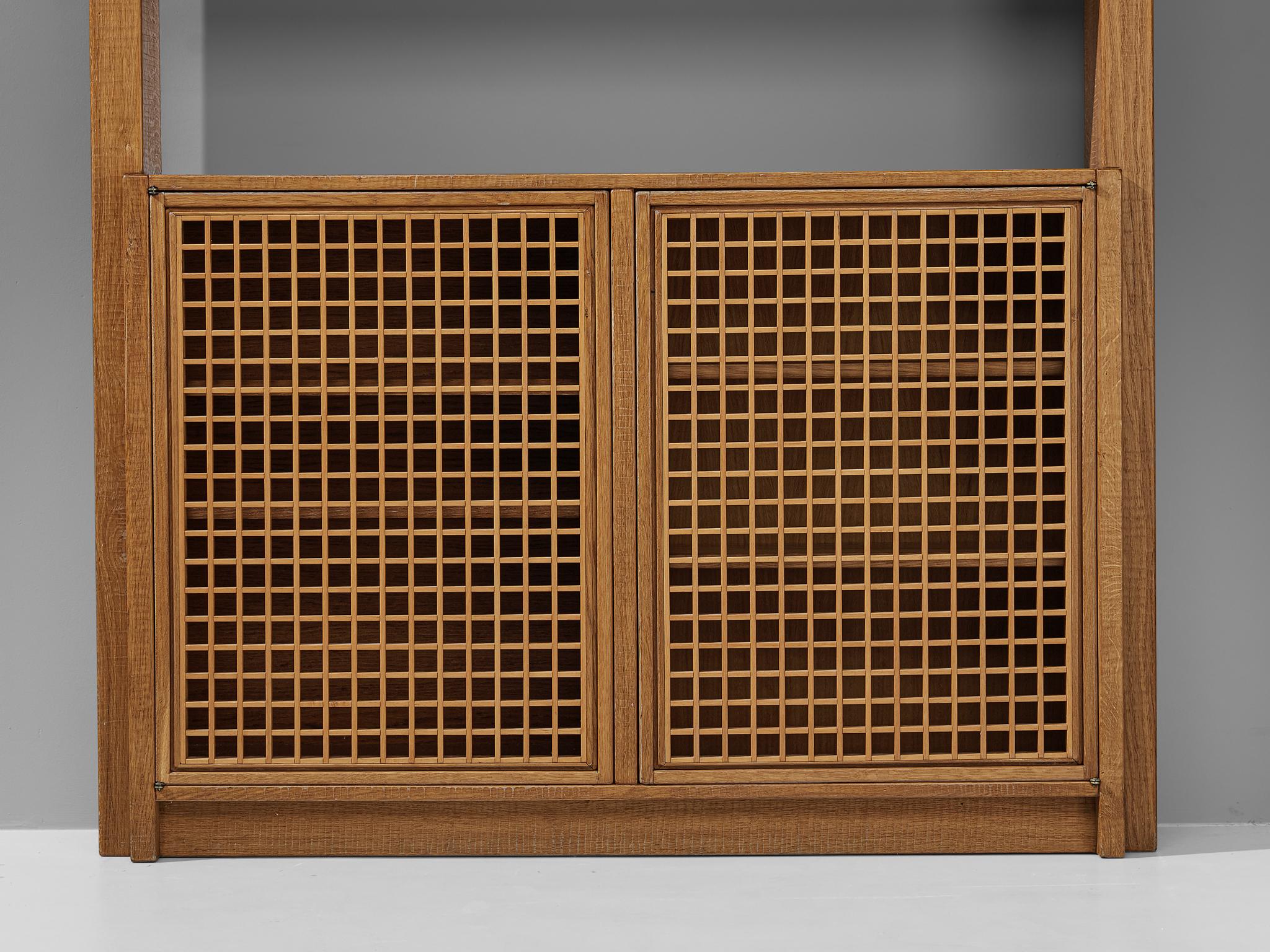 Giuseppe Rivadossi for Officina Rivadossi Highboard with Shelves in Oak case pieces and storage cabinets Morentz