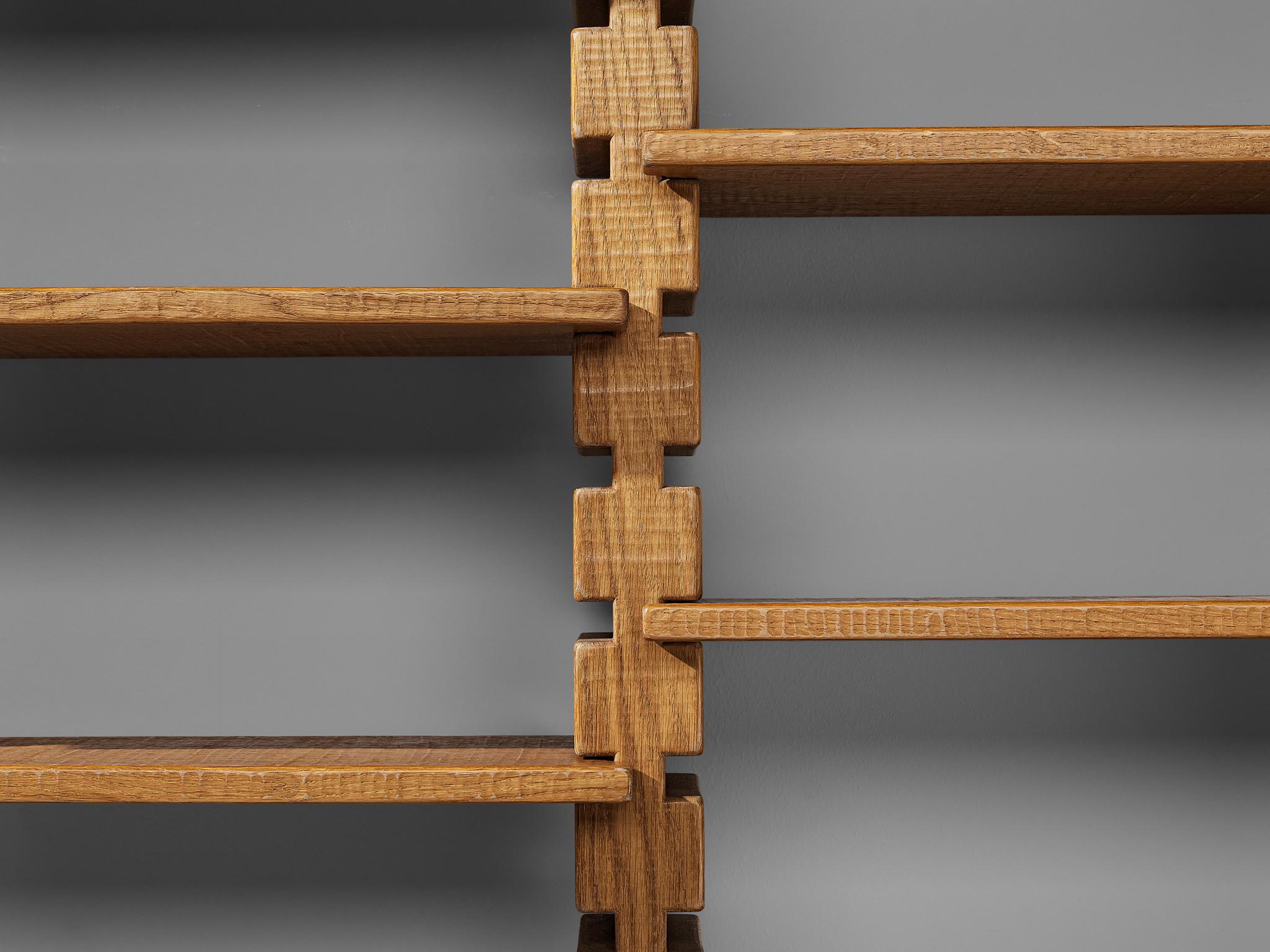 Giuseppe Rivadossi for Officina Rivadossi Highboard with Shelves in Oak case pieces and storage cabinets Morentz