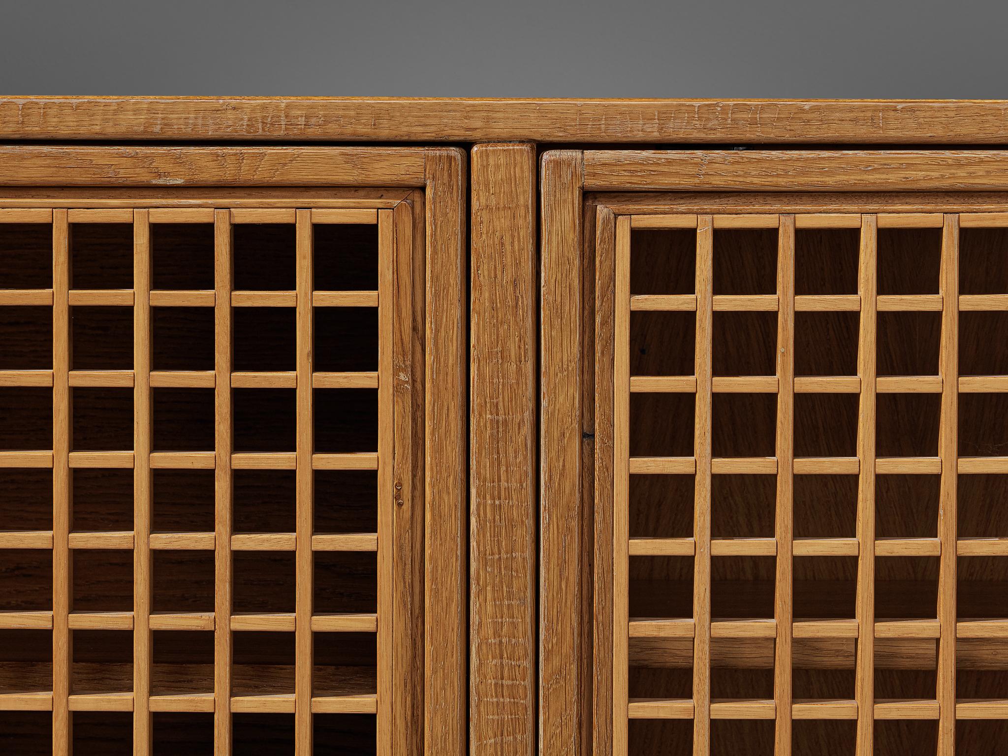 Giuseppe Rivadossi for Officina Rivadossi Highboard with Shelves in Oak case pieces and storage cabinets Morentz