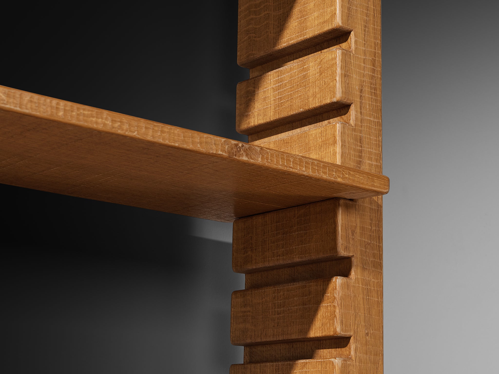 Giuseppe Rivadossi for Officina Rivadossi Highboard with Shelves in Oak Case pieces and storage cabinets Morentz