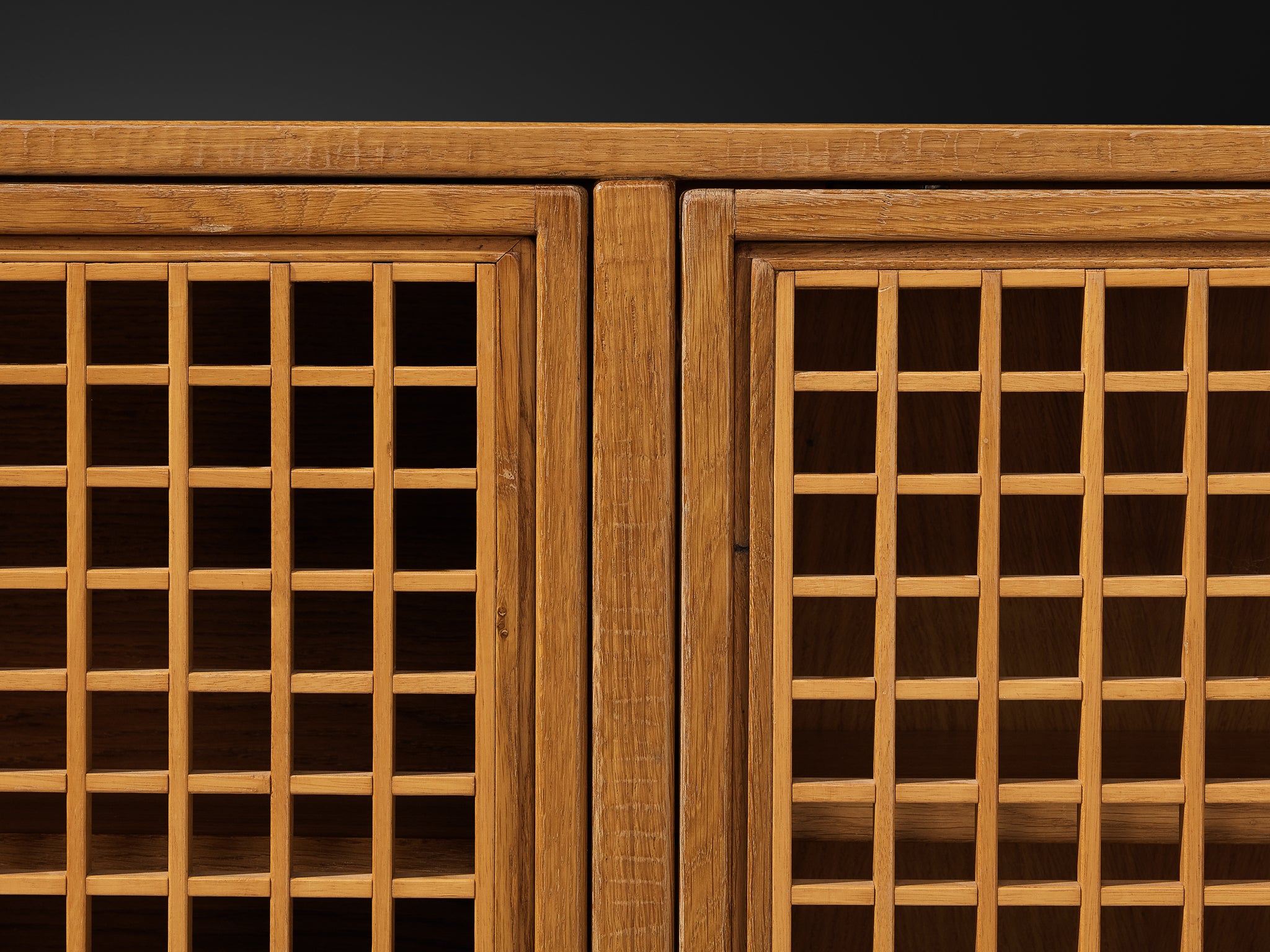 Giuseppe Rivadossi for Officina Rivadossi Highboard with Shelves in Oak Case pieces and storage cabinets Morentz