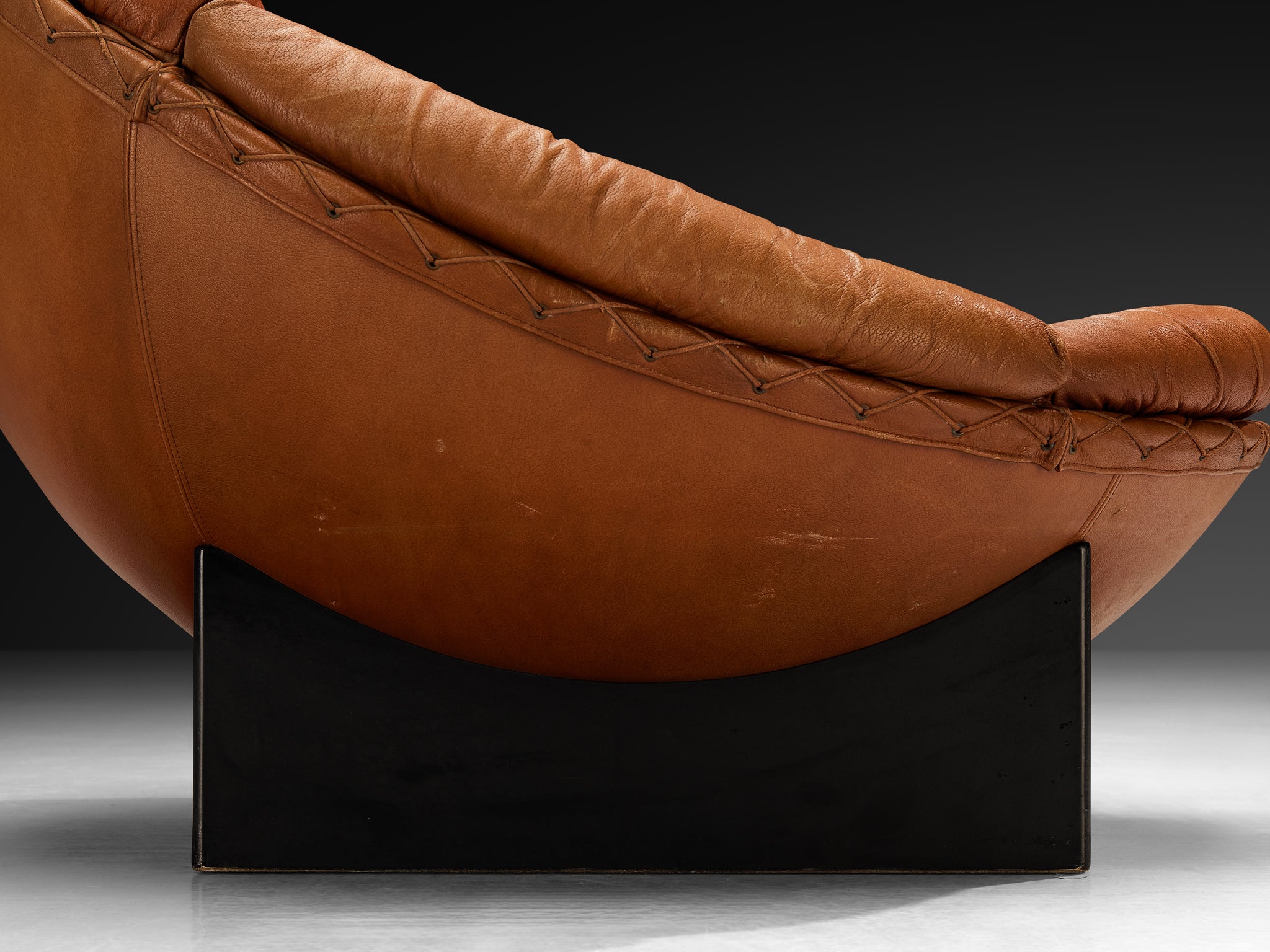 Illum Wikkelsø for Ryesberg Møbler 'Apollo' Lounge Chair in Leather Seating Morentz