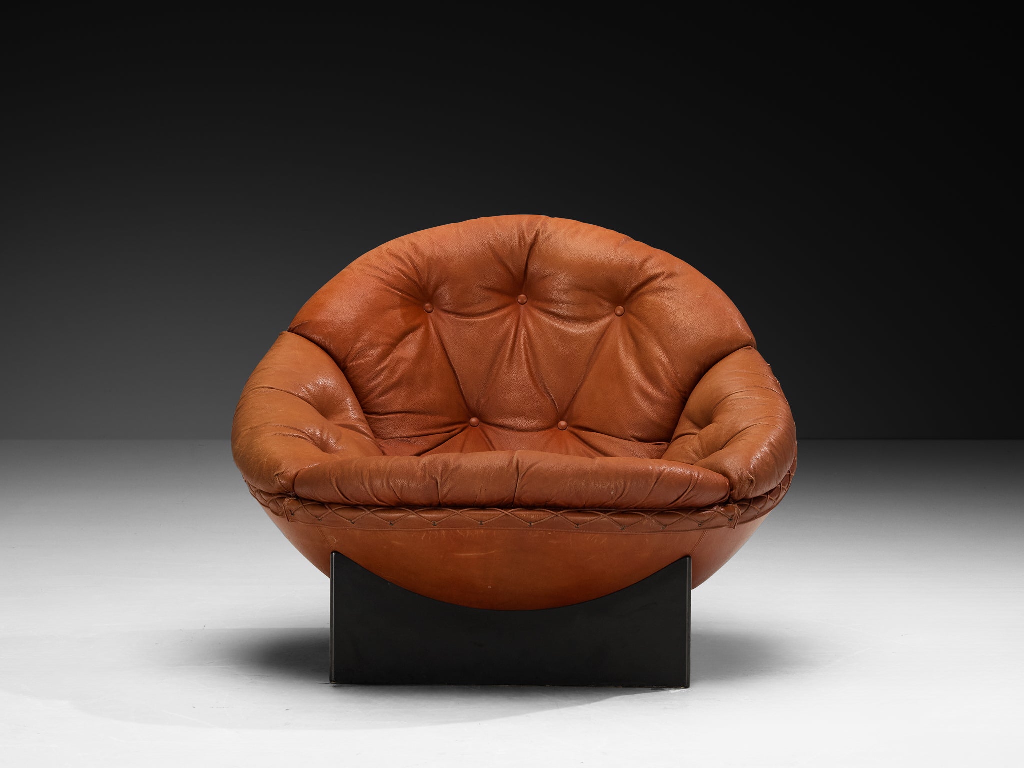 Illum Wikkelsø for Ryesberg Møbler 'Apollo' Lounge Chair in Leather Seating Morentz