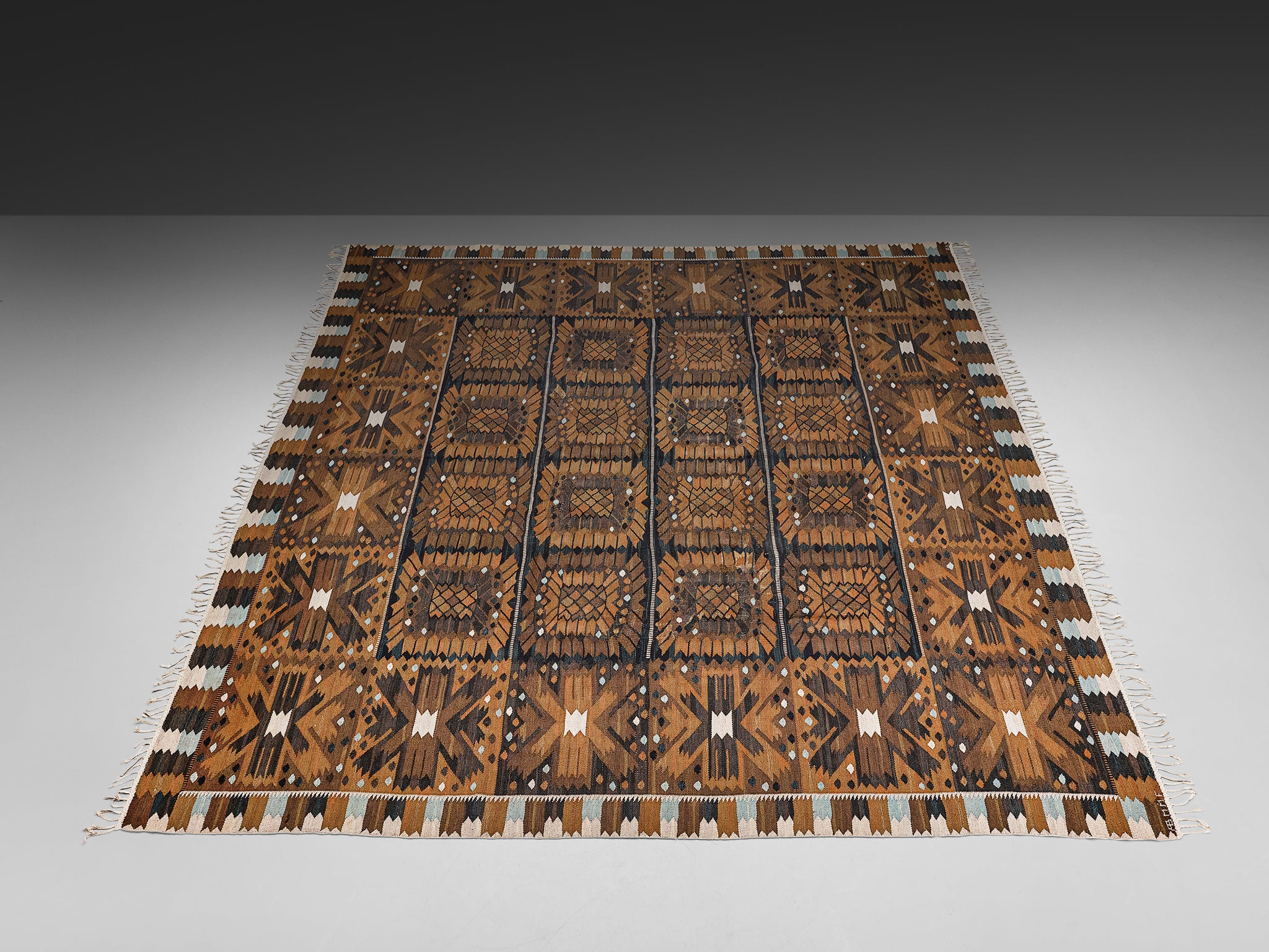 Barbro Nilsson for AB Märta Måås-Fjetterström 'Kryddnejlikan' Carpet in Wool Rugs and Carpets Morentz