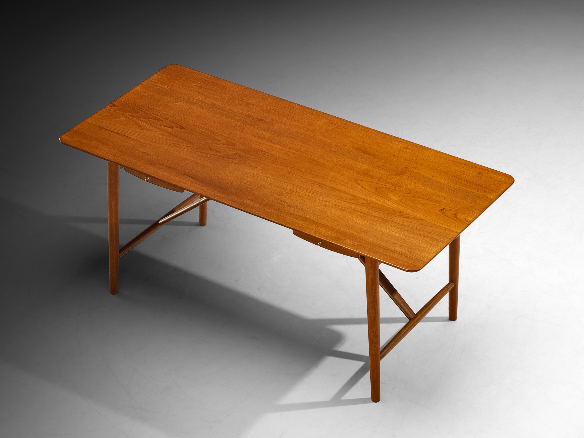 Peter Hvidt and Orla Mølgaard Nielsen Desk in Solid Teak Tables Morentz