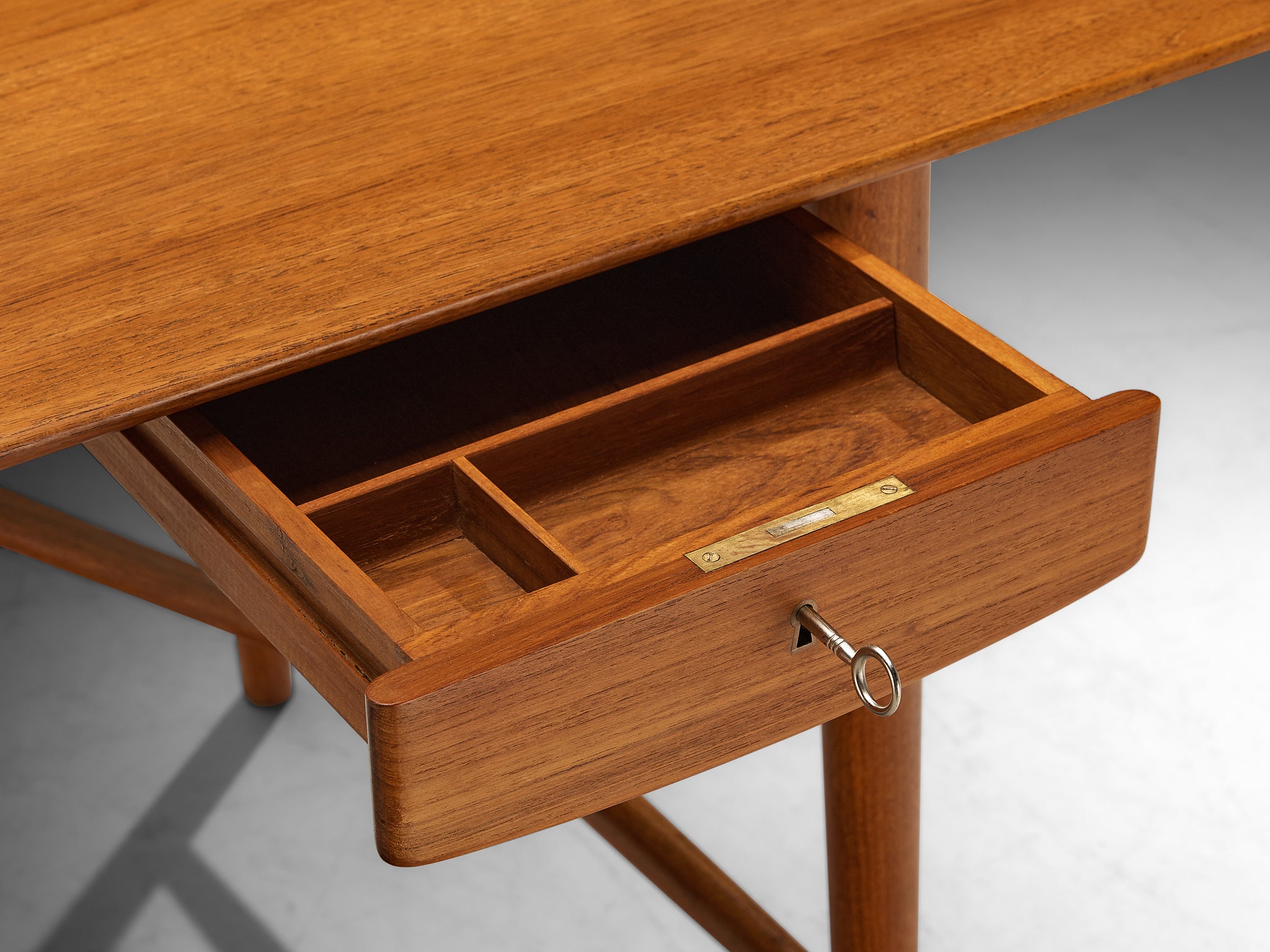 Peter Hvidt and Orla Mølgaard Nielsen Desk in Solid Teak Tables Morentz