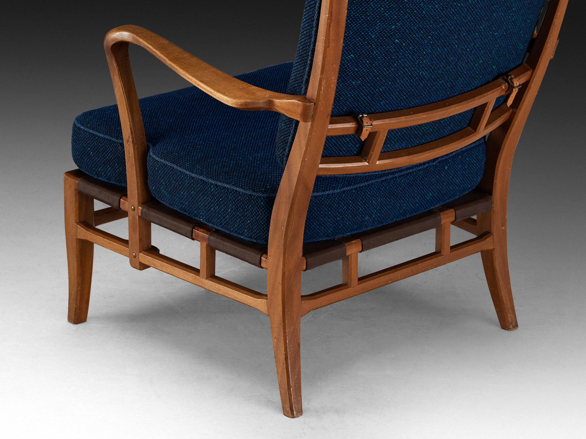 Special Carl-Axel Acking Lounge Chair from Own Home in Mahogany and Wool Seating Morentz