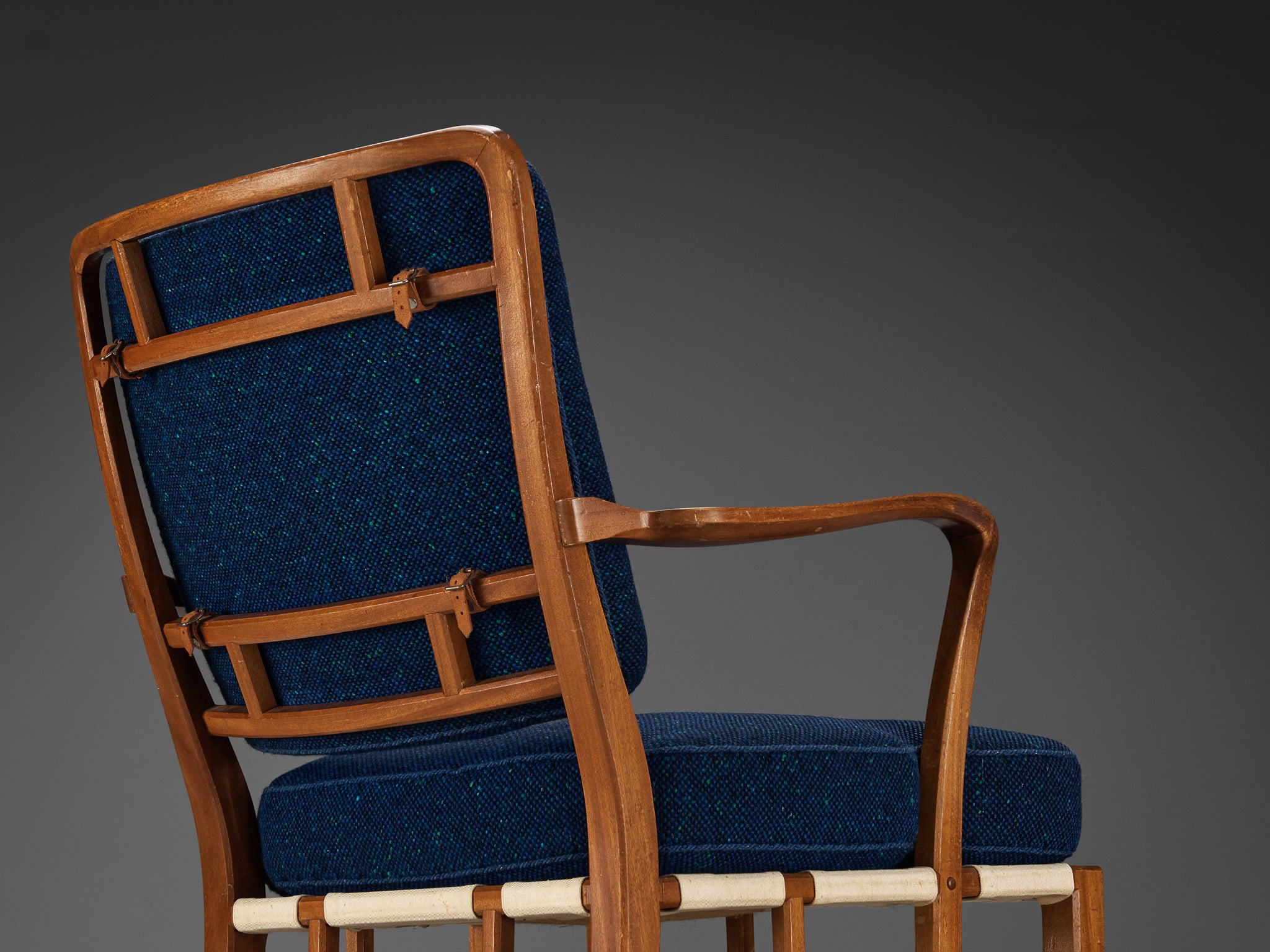 Special Carl-Axel Acking Lounge Chair from Own Home in Mahogany and Wool Seating Morentz
