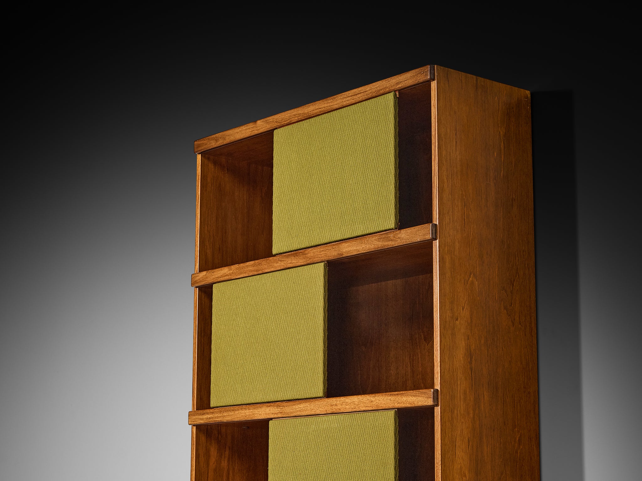 Ilmari Tapiovaara for La Permanente Mobili Cantù Bookcases in Walnut Case pieces and storage cabinets Morentz