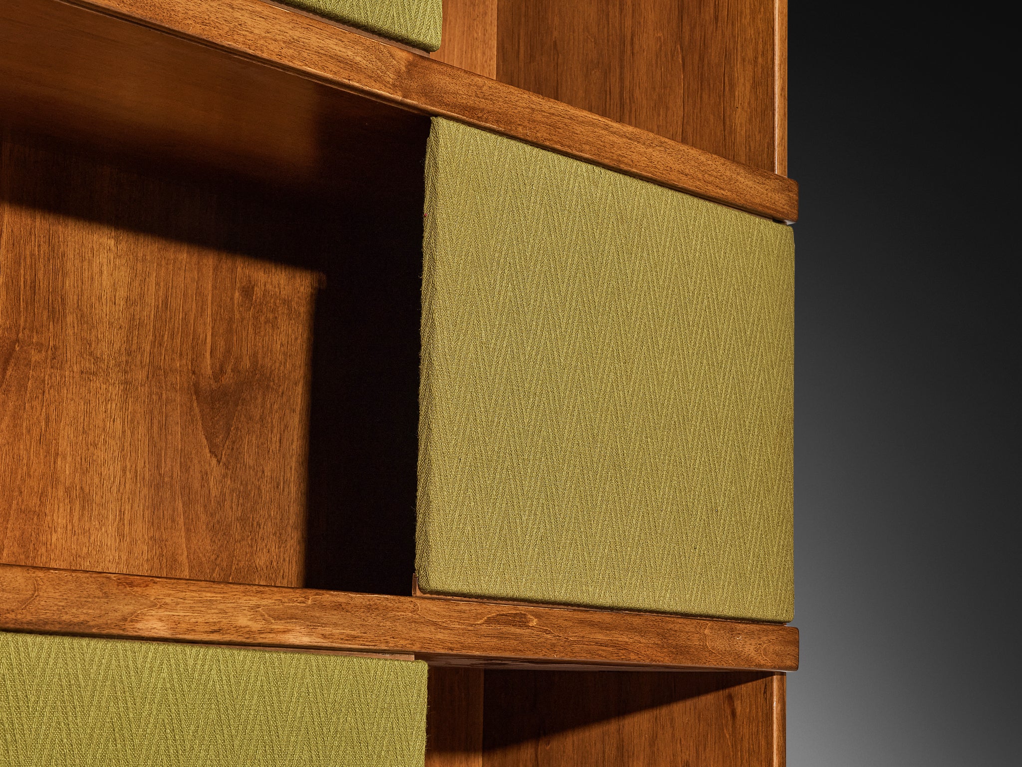 Ilmari Tapiovaara for La Permanente Mobili Cantù Bookcases in Walnut Case pieces and storage cabinets Morentz
