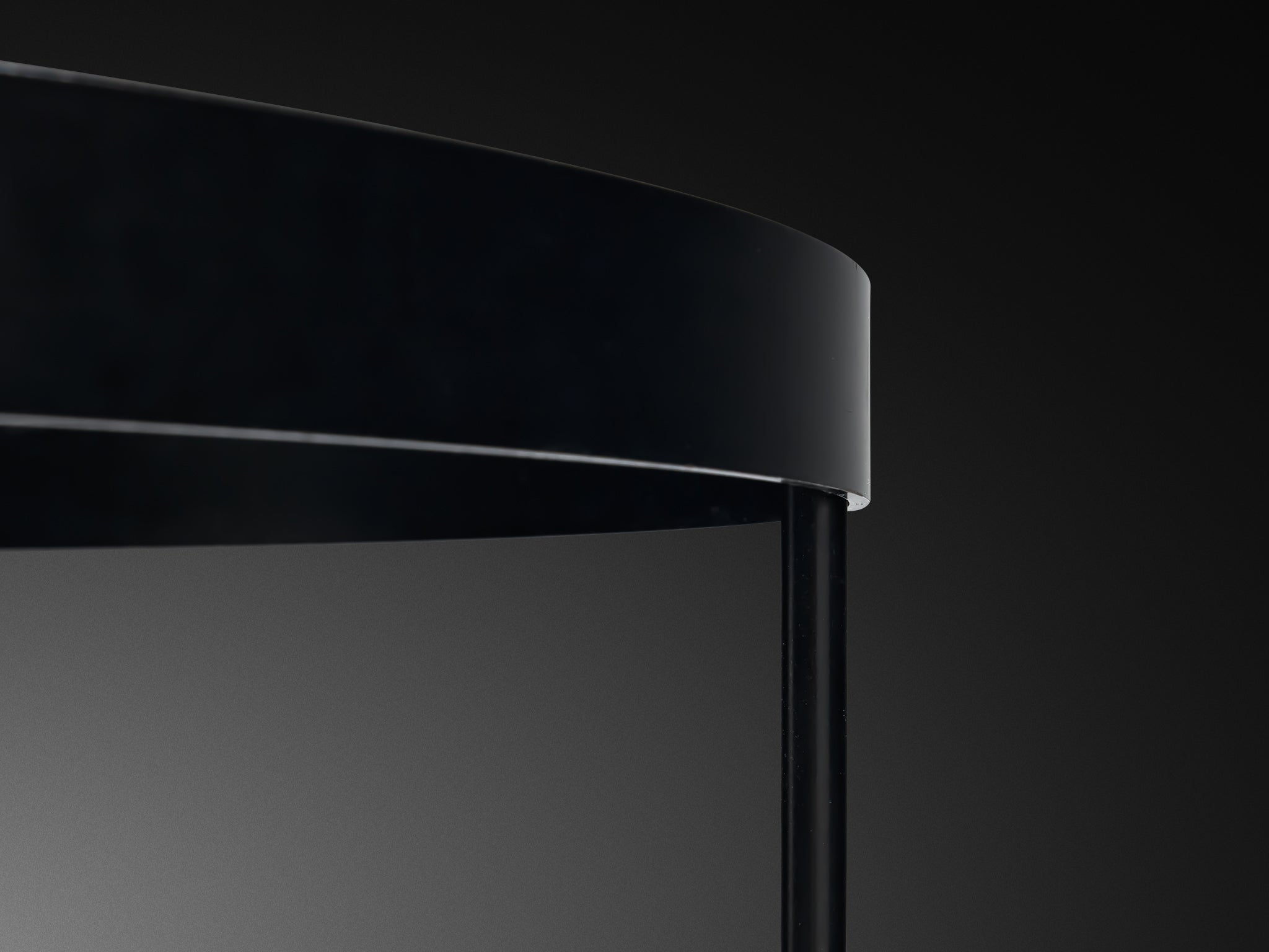 Janni Van Pelt Round Coffee Table in Black Metal and Glass